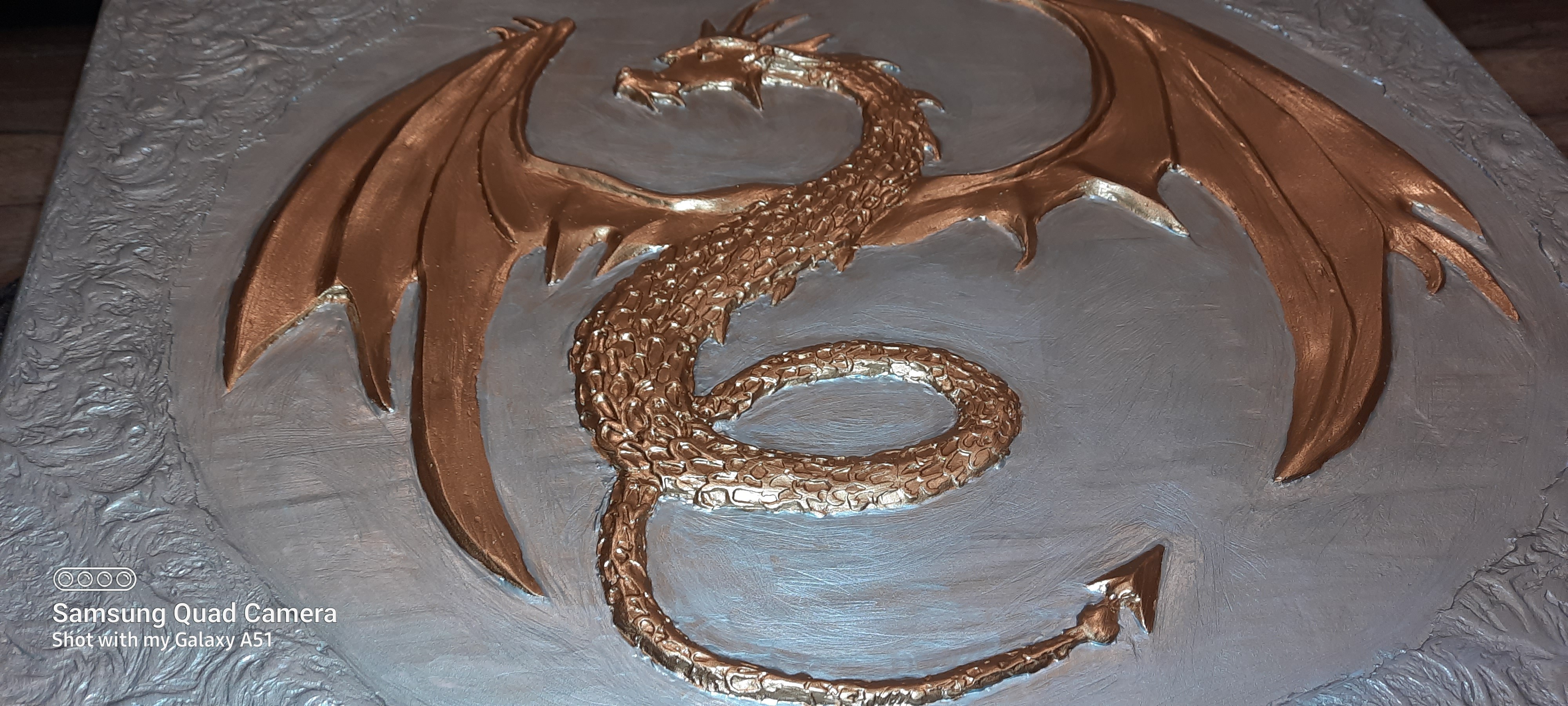 Dragon- 3D Sculptural painting on canvas.Wall art painting .