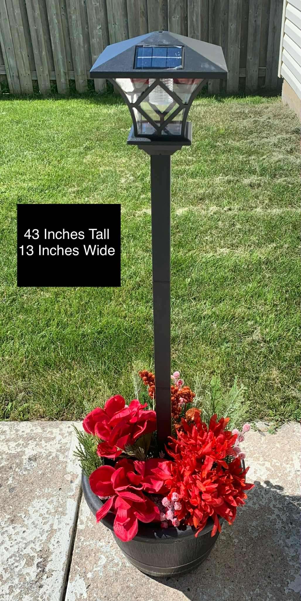 Solar Garden Light with Flower Pot