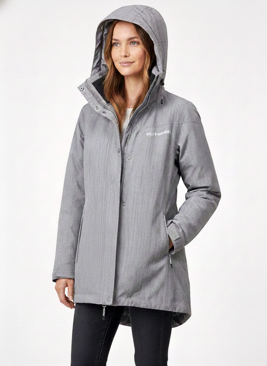 HELLY HANSEN Womens Medium Gray Insulated Parka Jacket (-20) NWT