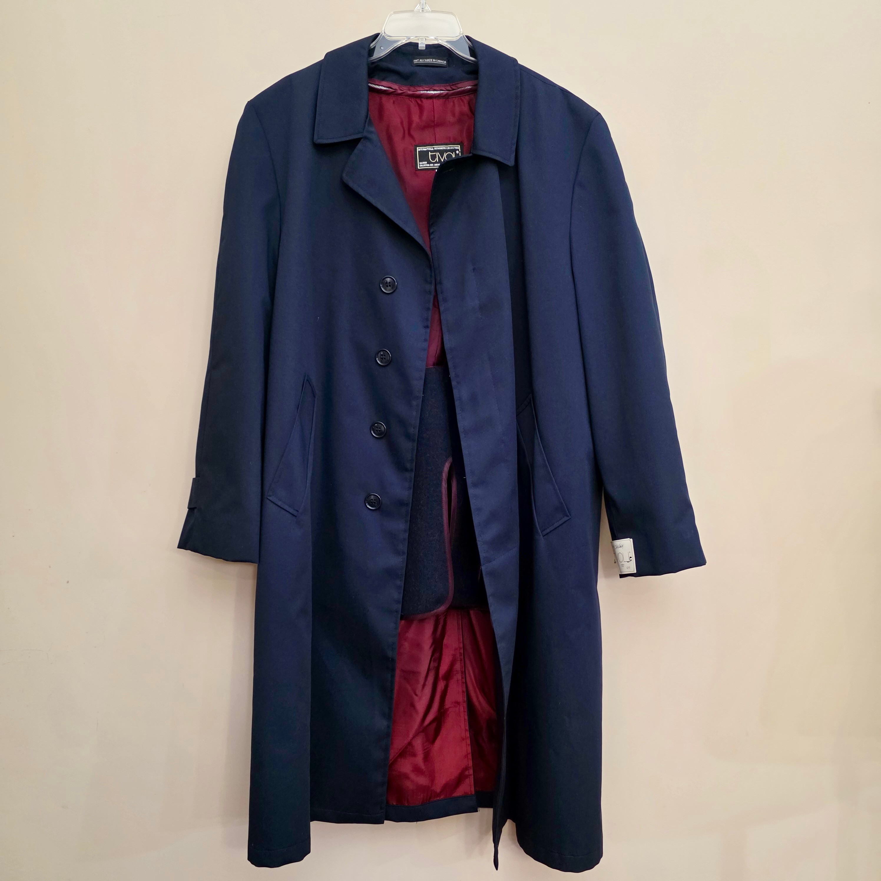 New Men’s Tivoli Overcoat or Trench Coat Size 42R