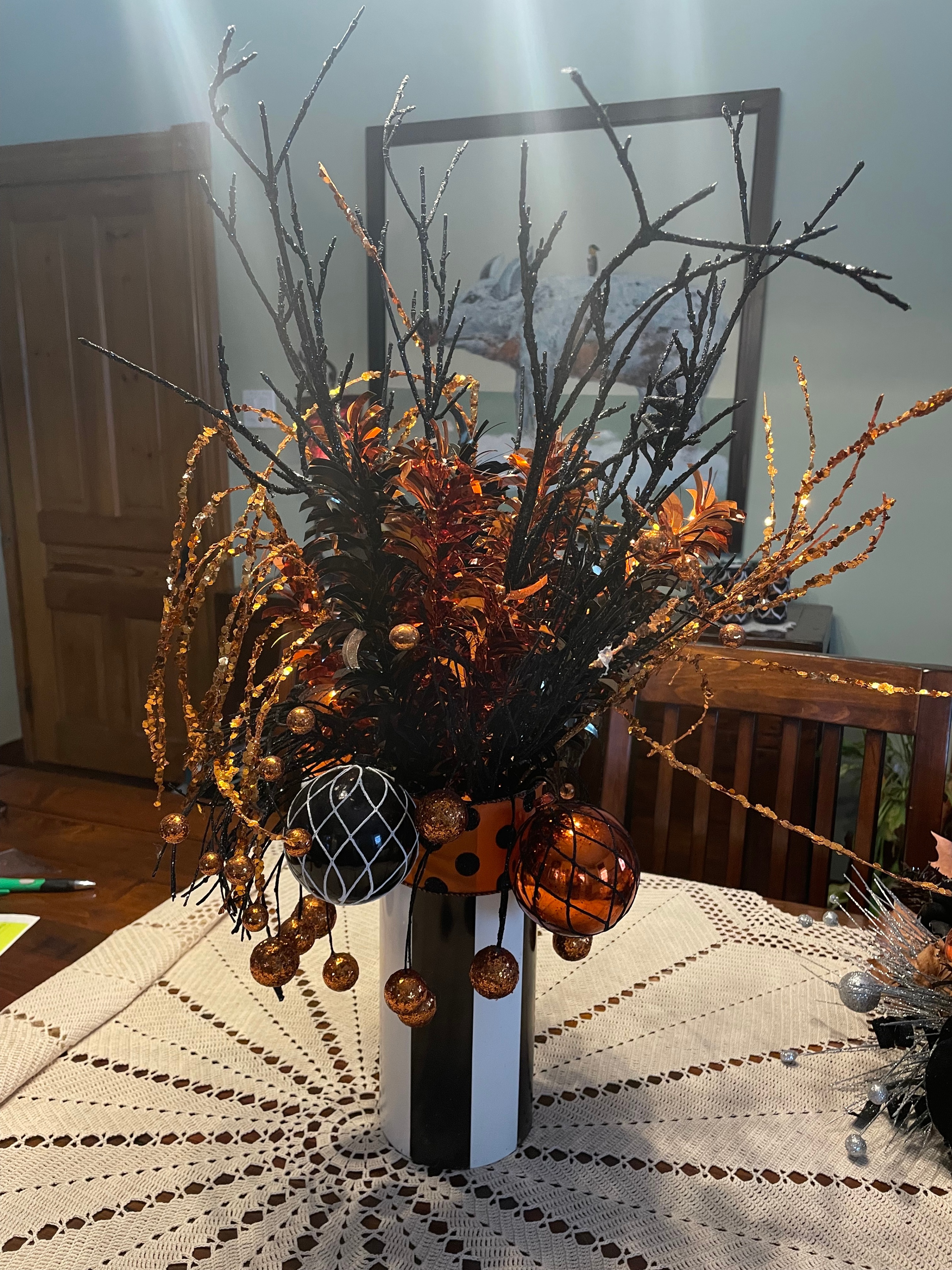 Halloween Day of the Dead Window or Table Centrepiece