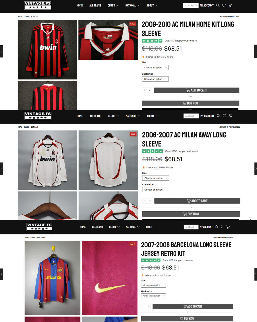Retro Replica Football Jerseys - Men/Unisex - (BRAND NEW) - photo 2