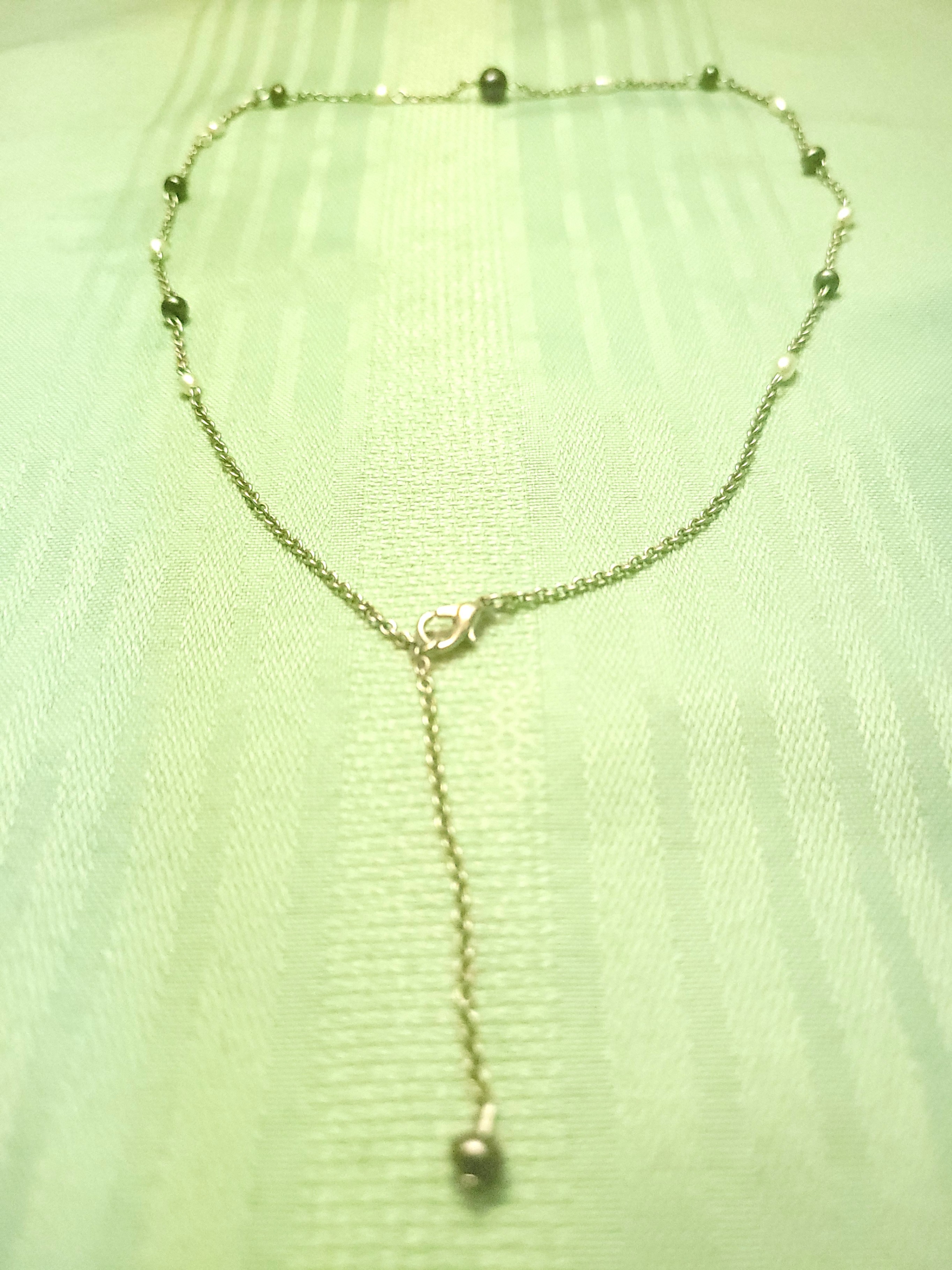 90s JOAN RIVERS Classics Necklace 19.5" Silver Tone Faux Pearl