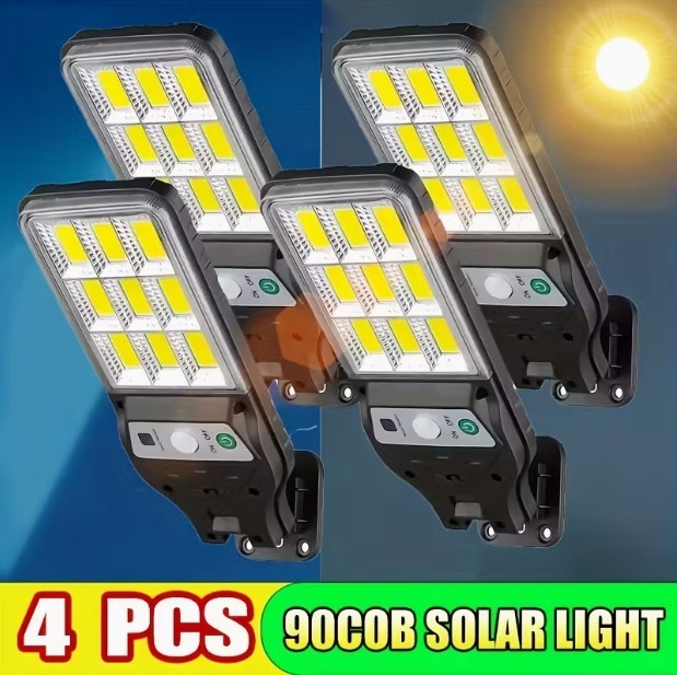 4 PCS 90COB Solar Light