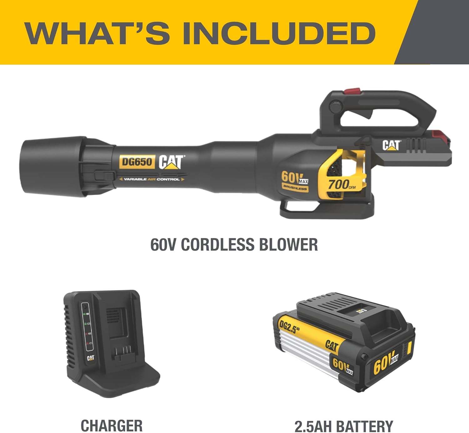 New CAT DG650 60V Cordless Leaf Blower - photo 4