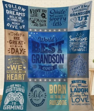 World's Best Grandson Fleece Blanket