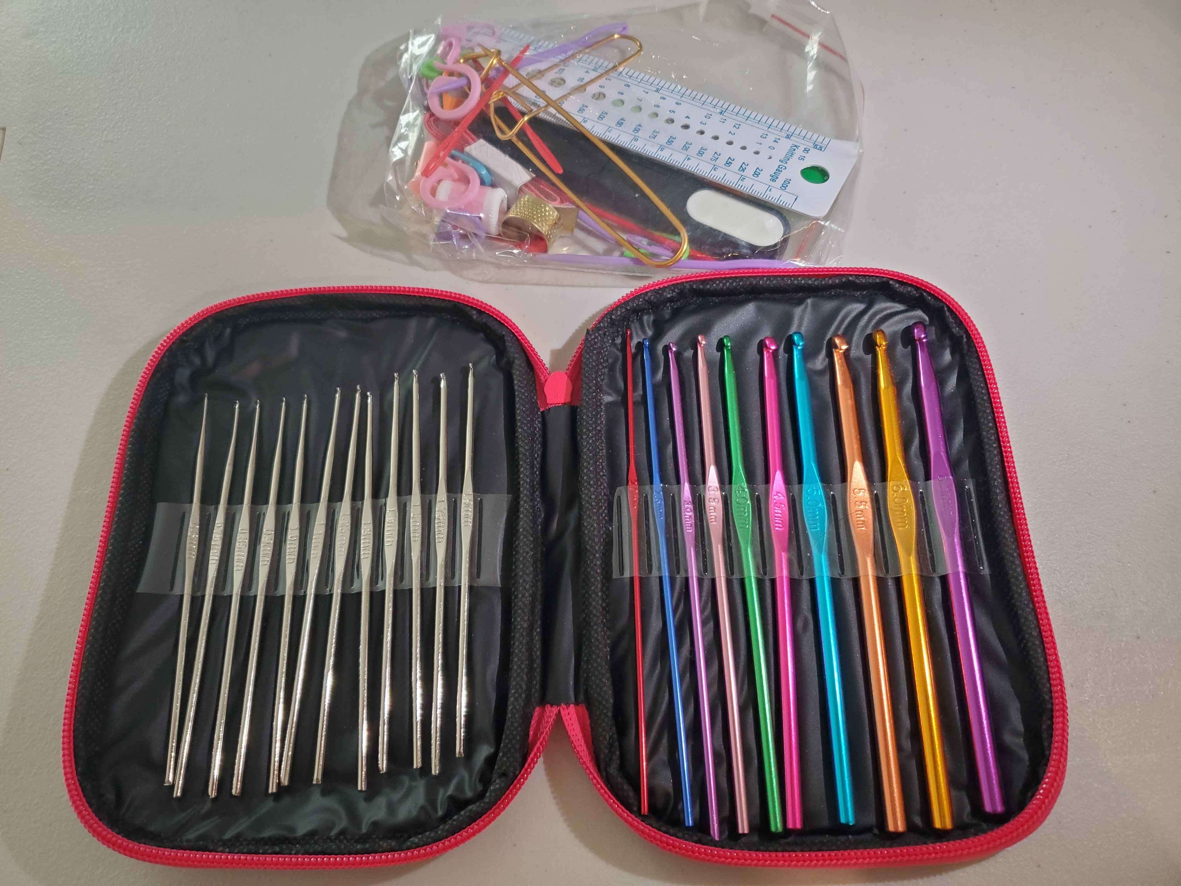 100 pcs DIY Aluminum Crochet Kit with Ergonomic Grip - photo 2