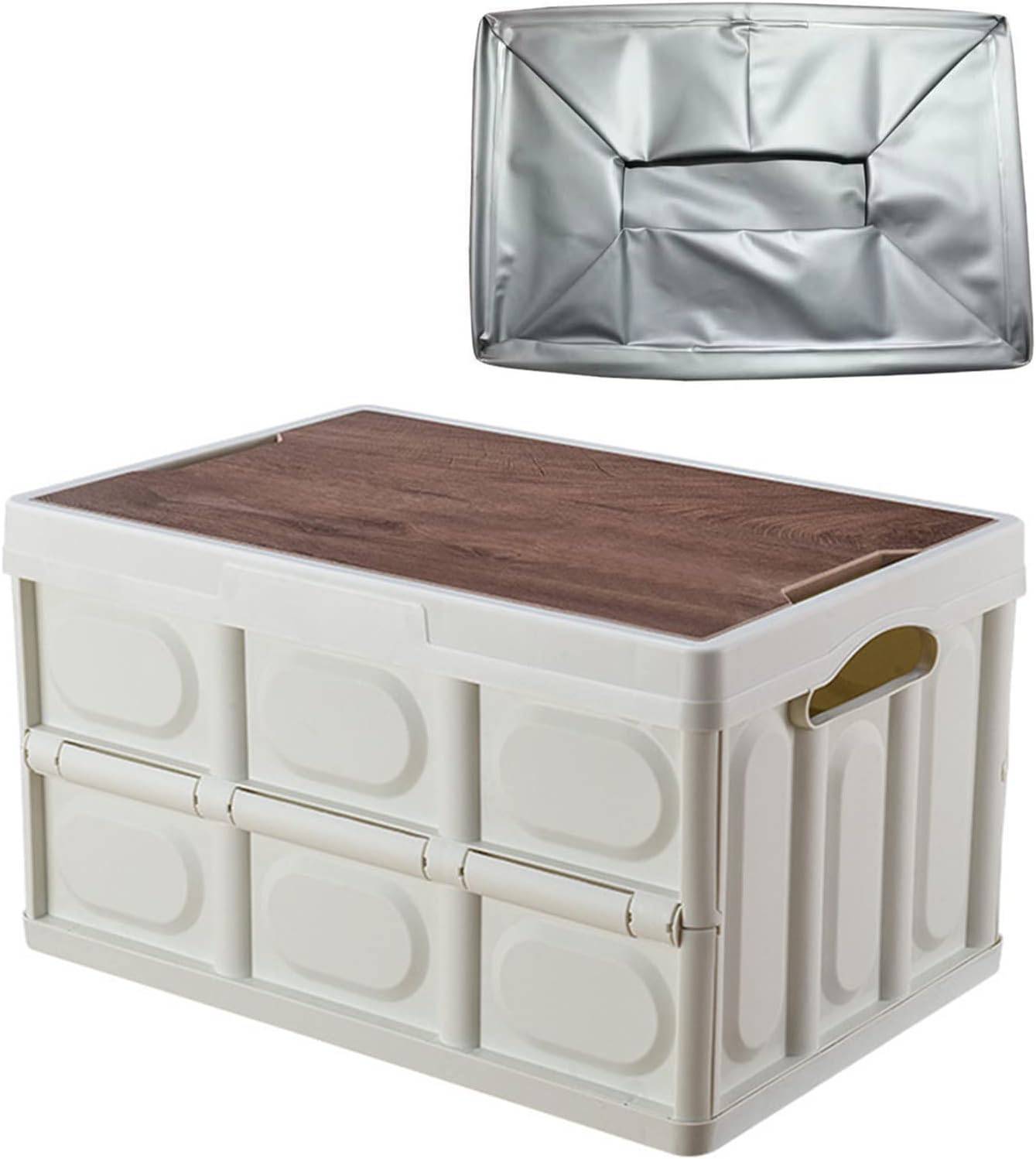 Folding Storage Box with Wooden Lid - photo 3