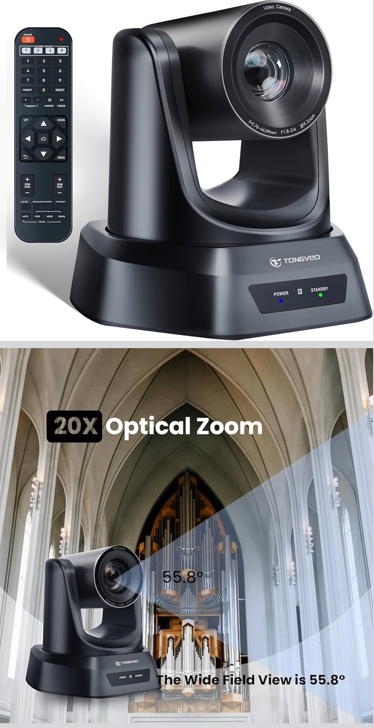 Video Conference Camera USB/HDMI PTZ 20X Optical Zoom 1080P/60fp - photo 5