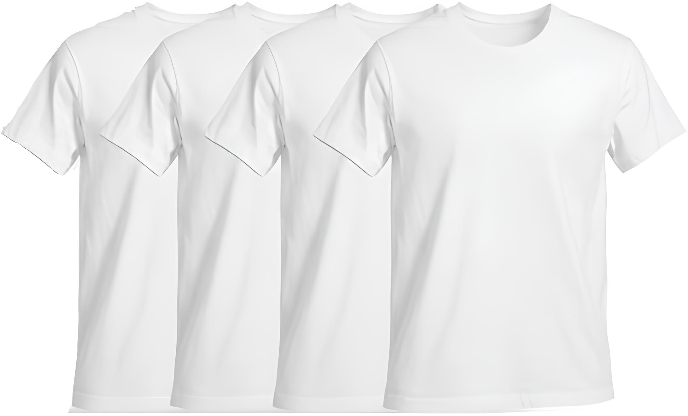 Men's 100% Cotton Breathable Short Sleeve White T-Shirt