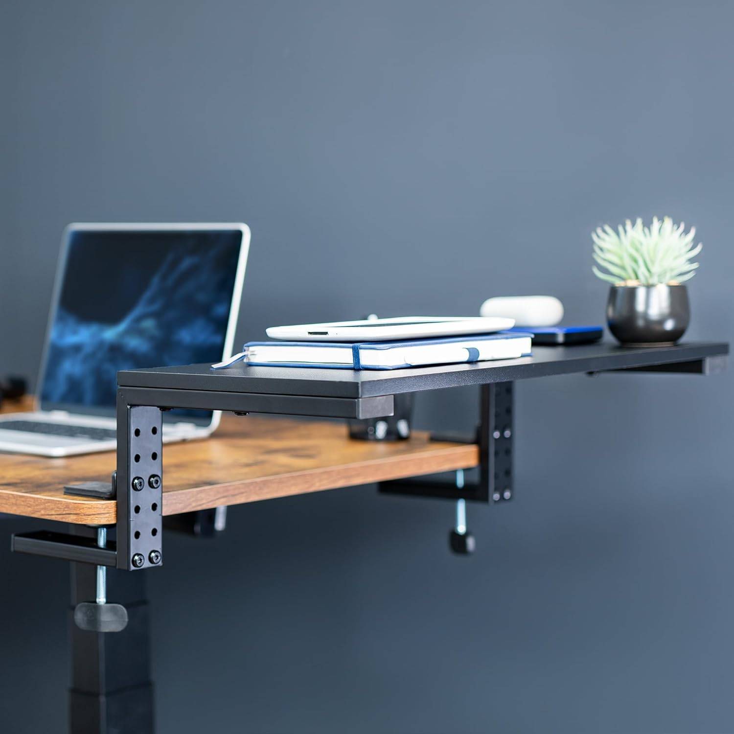 New VIVO Clamp-on 56cm Desk Extension Shelf/ Monitor Riser - photo 2