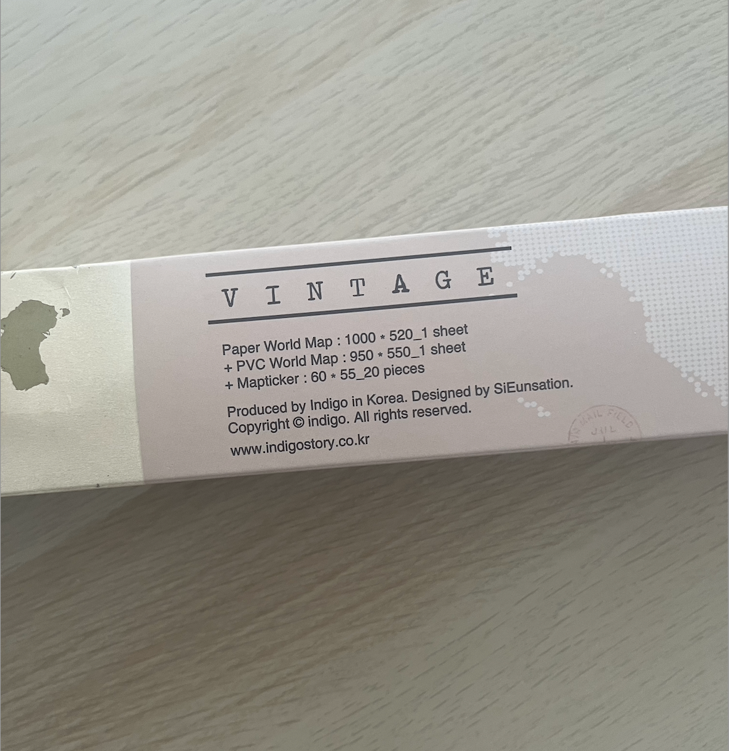 [NEW] Korean Vintage Neutral Minimalist Travel Map - photo 4