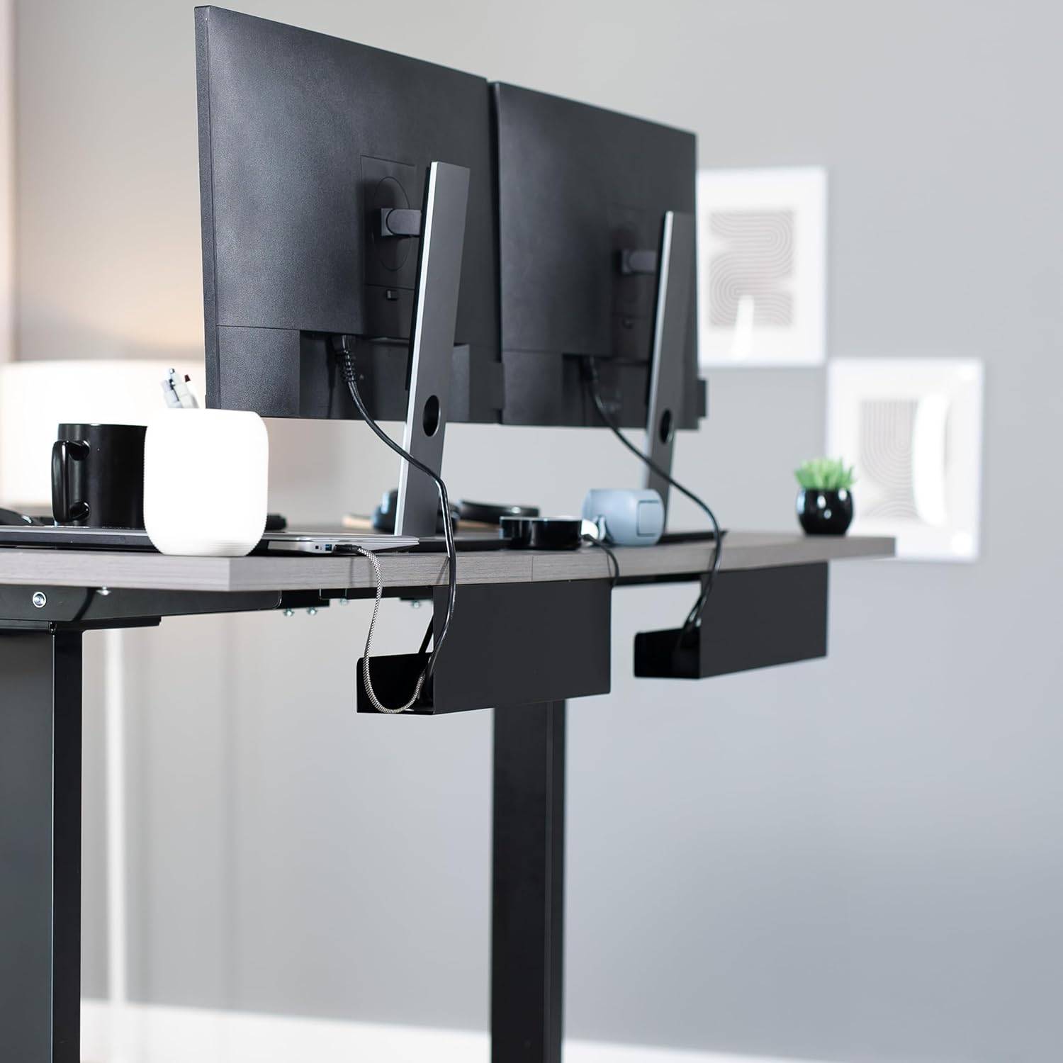New VIVO 2 pack Under Desk 17 inch Cable Management Trays