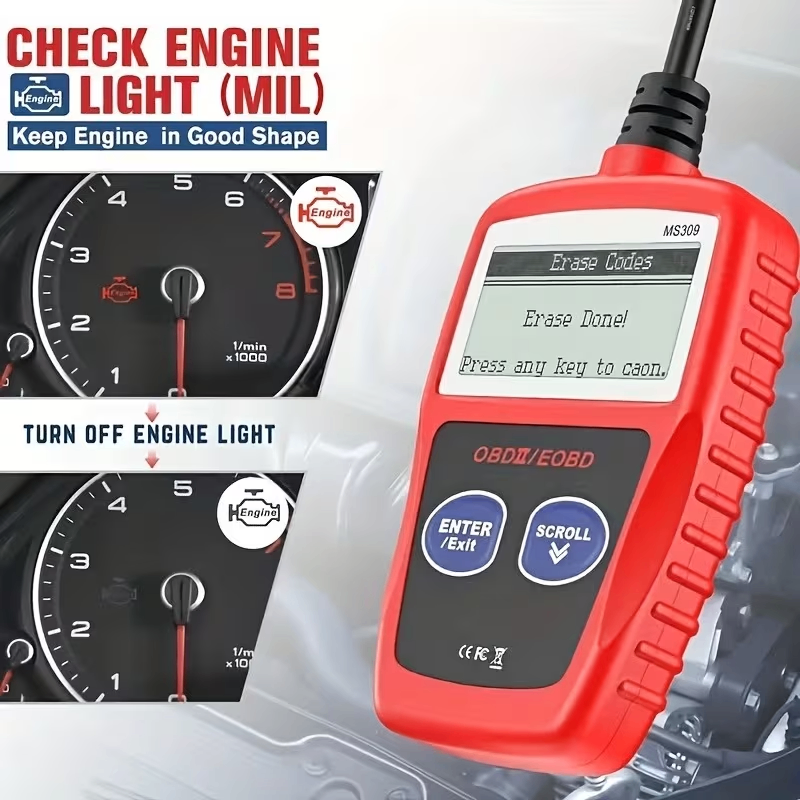 Upgraded Version MS309-OBDII Fault Code Reader - photo 4