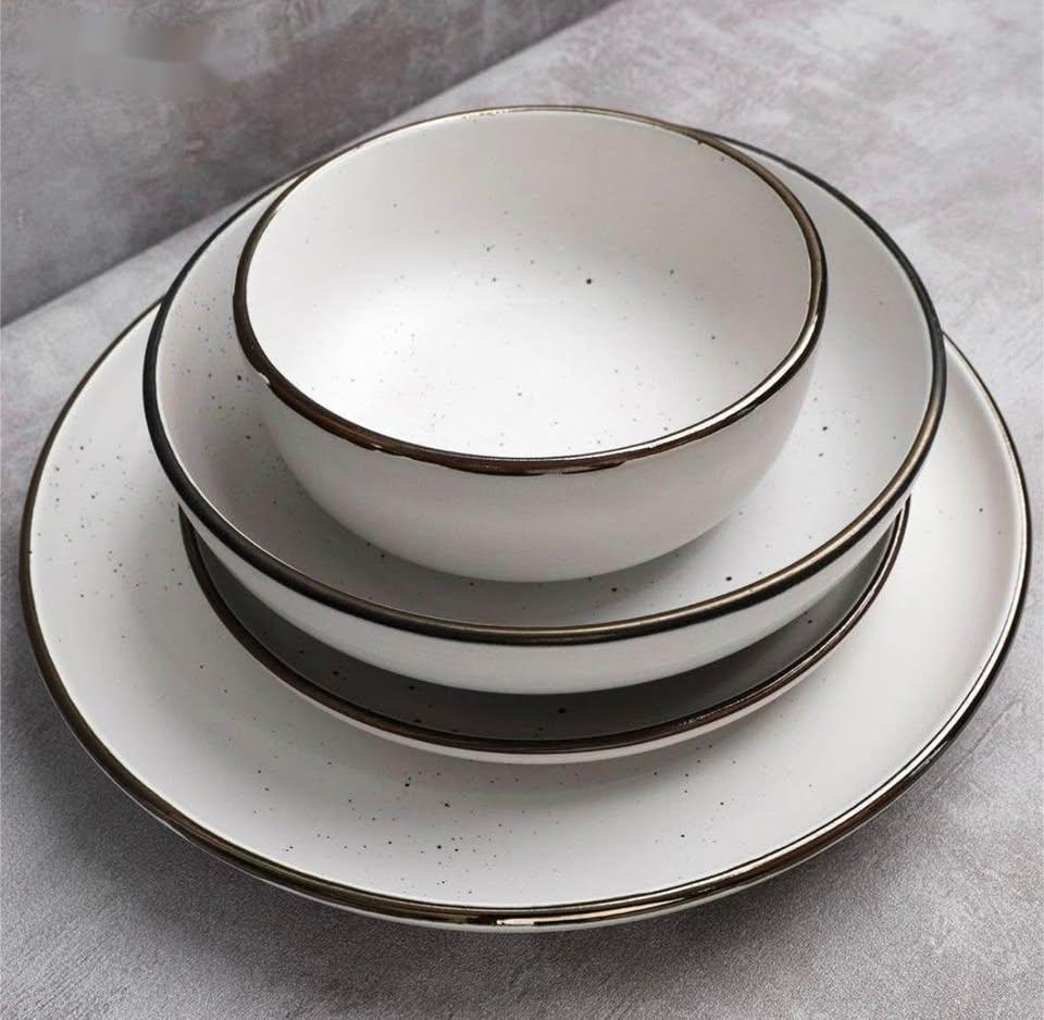 White 16 pcs dinner set-Stoneware - photo 2