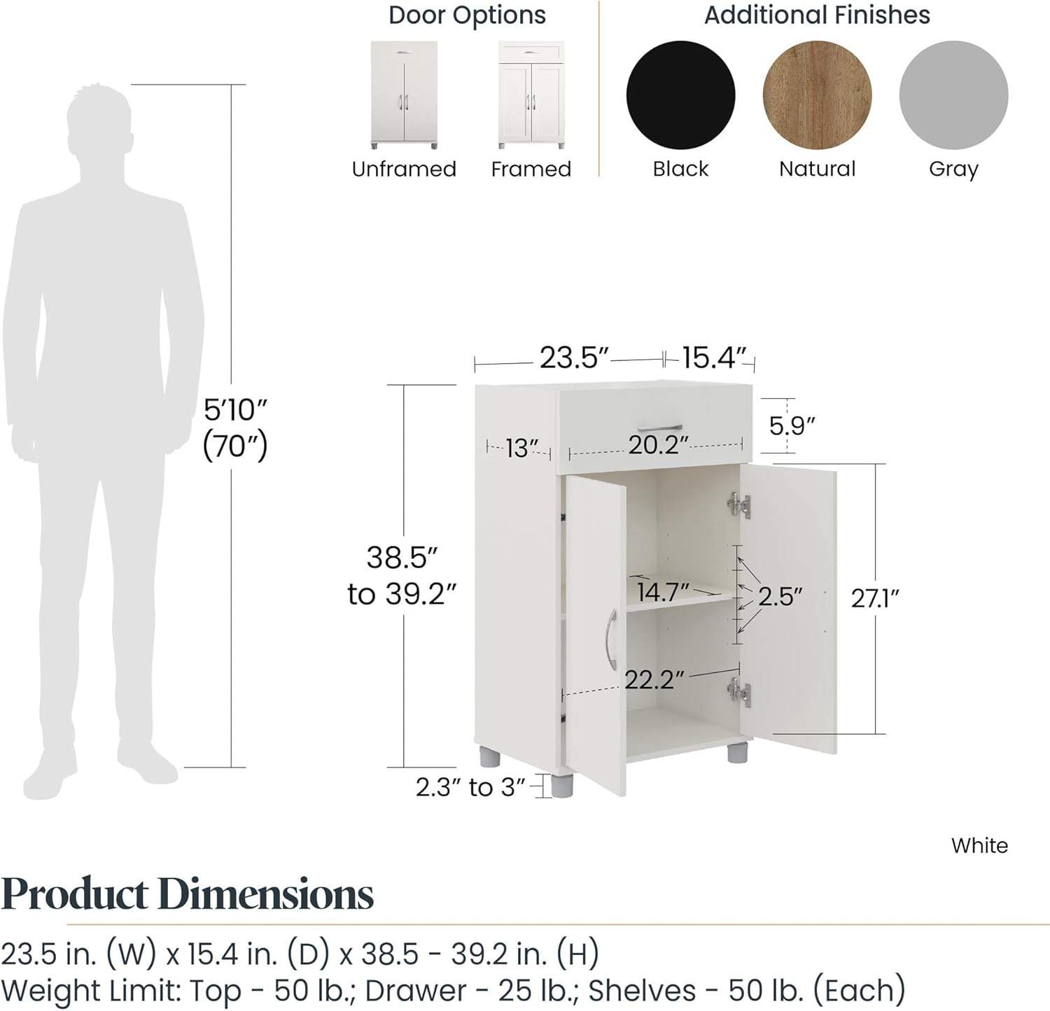 Systembuild Lory Base Cabinet – Black - photo 3