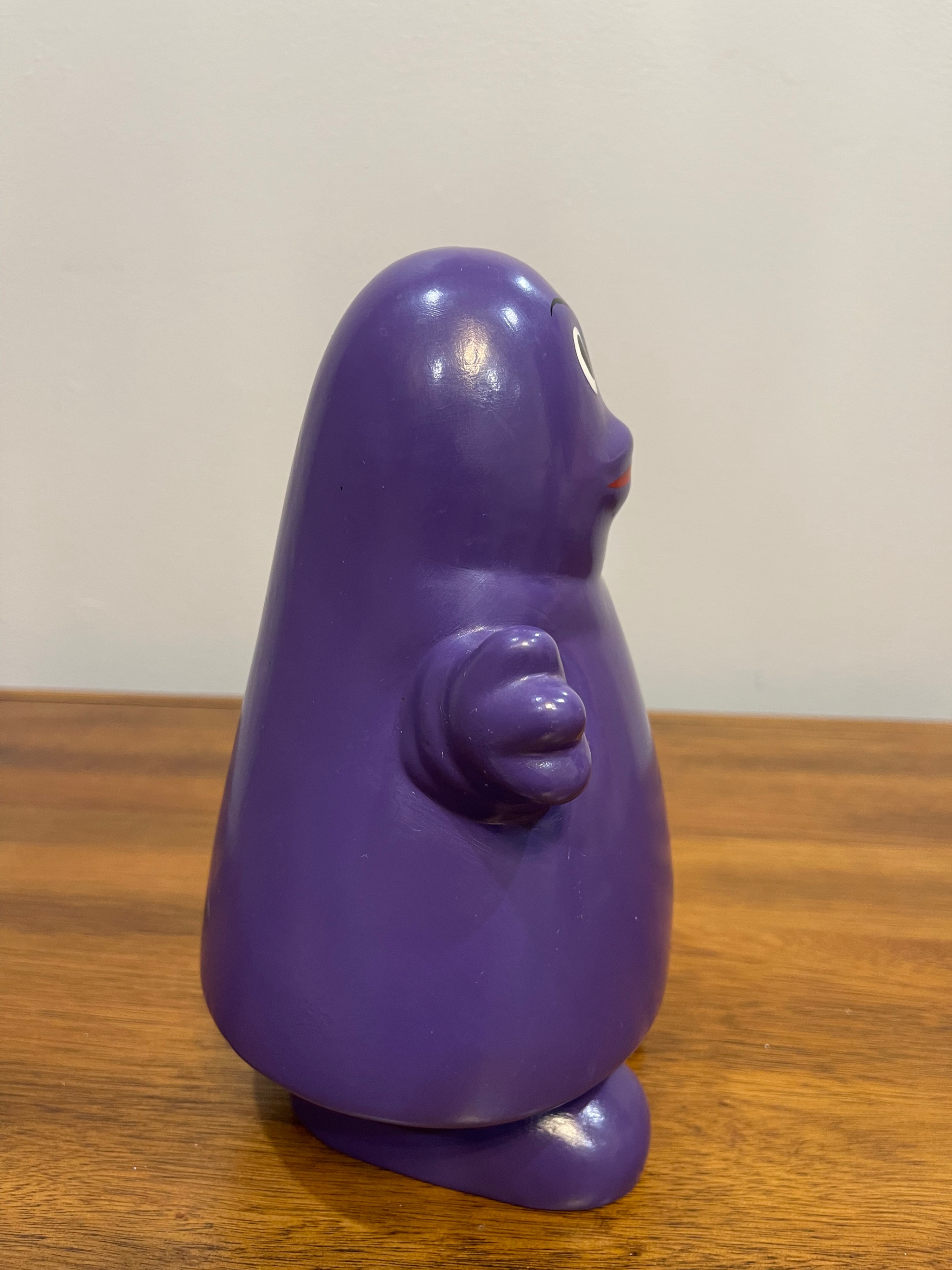 Vintage McDonald's GRIMACE 9” Ceramic Piggy Bank With Plug 1985 - photo 4