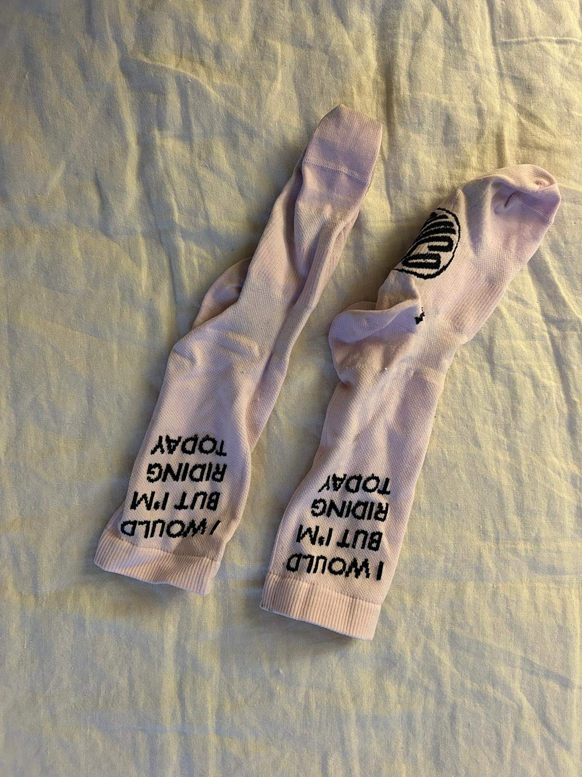 Ostroy Pink "I would but I'm Riding Today" Socks (Size S/M) - photo 2