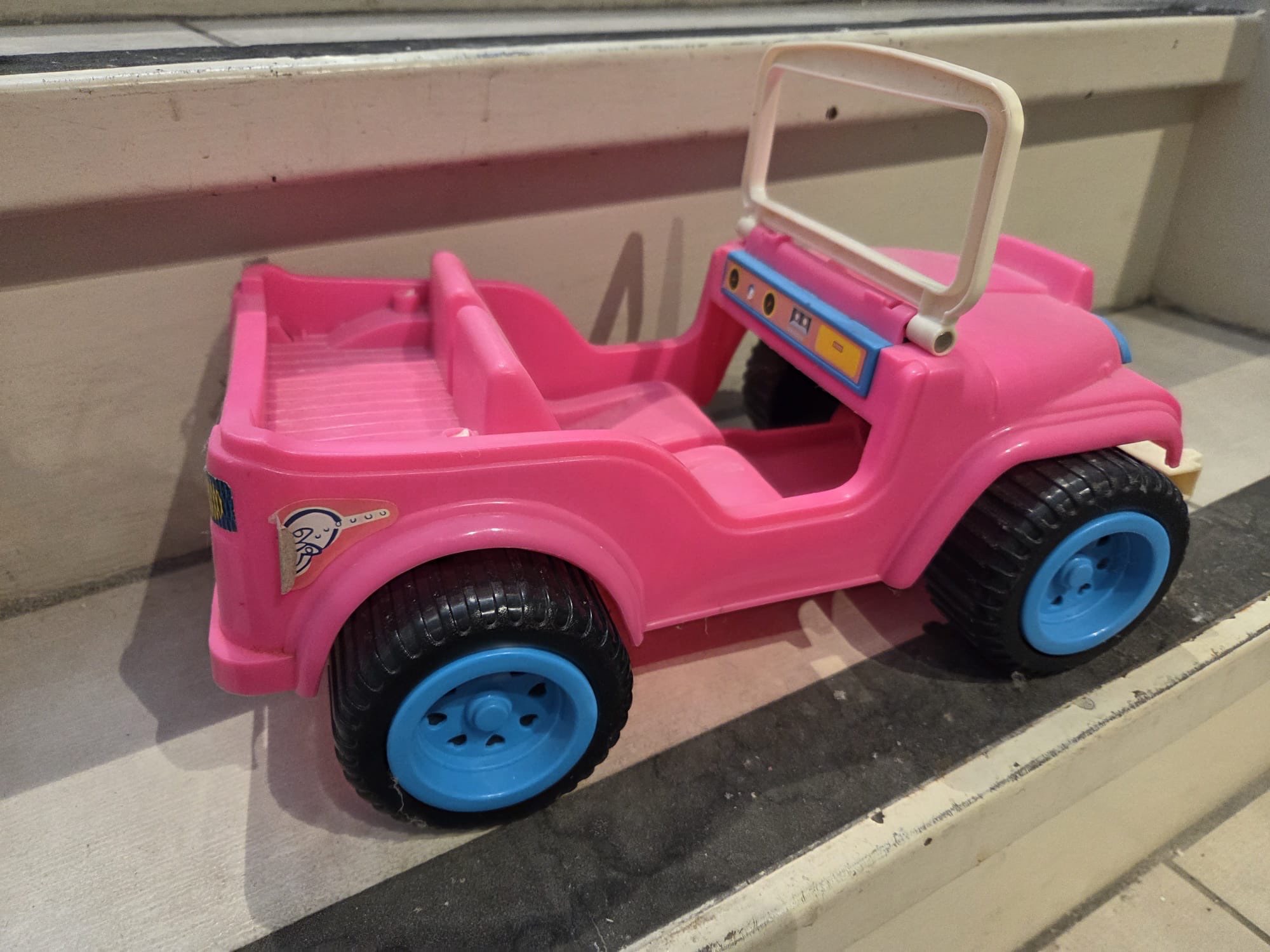 VINTAGE 1987 Barbie ISLAND FUN Jeep Beach Pink - photo 2