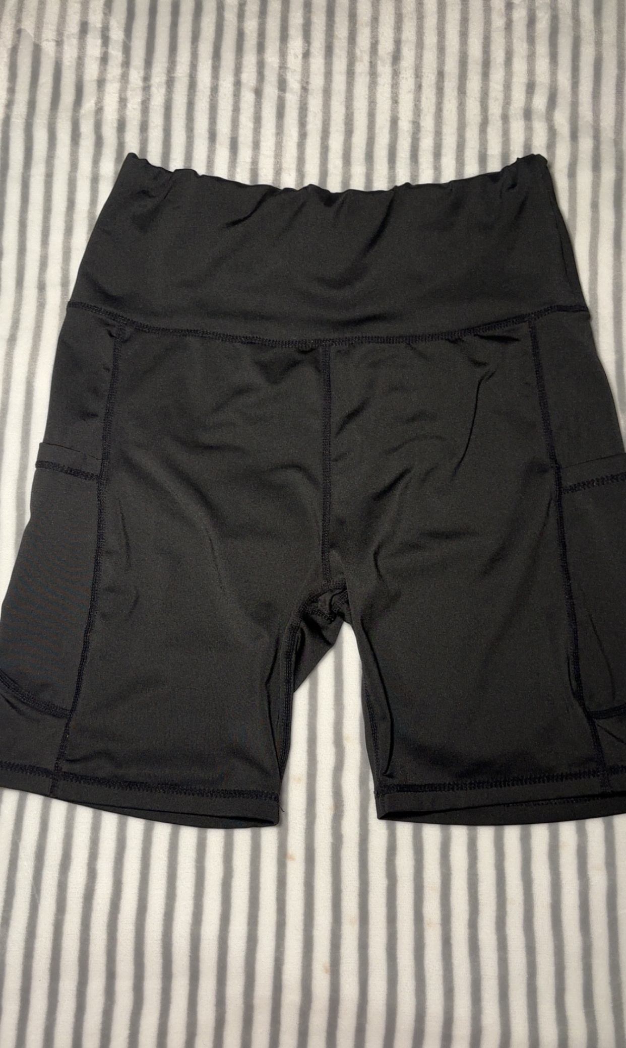 Black biker shorts for women
