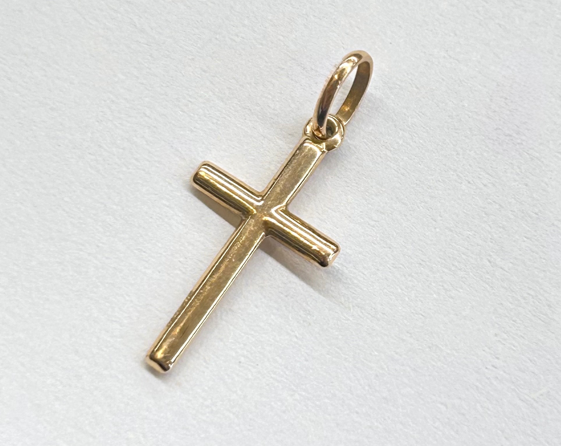 10K Yellow Gold Cross Pendant Size Small