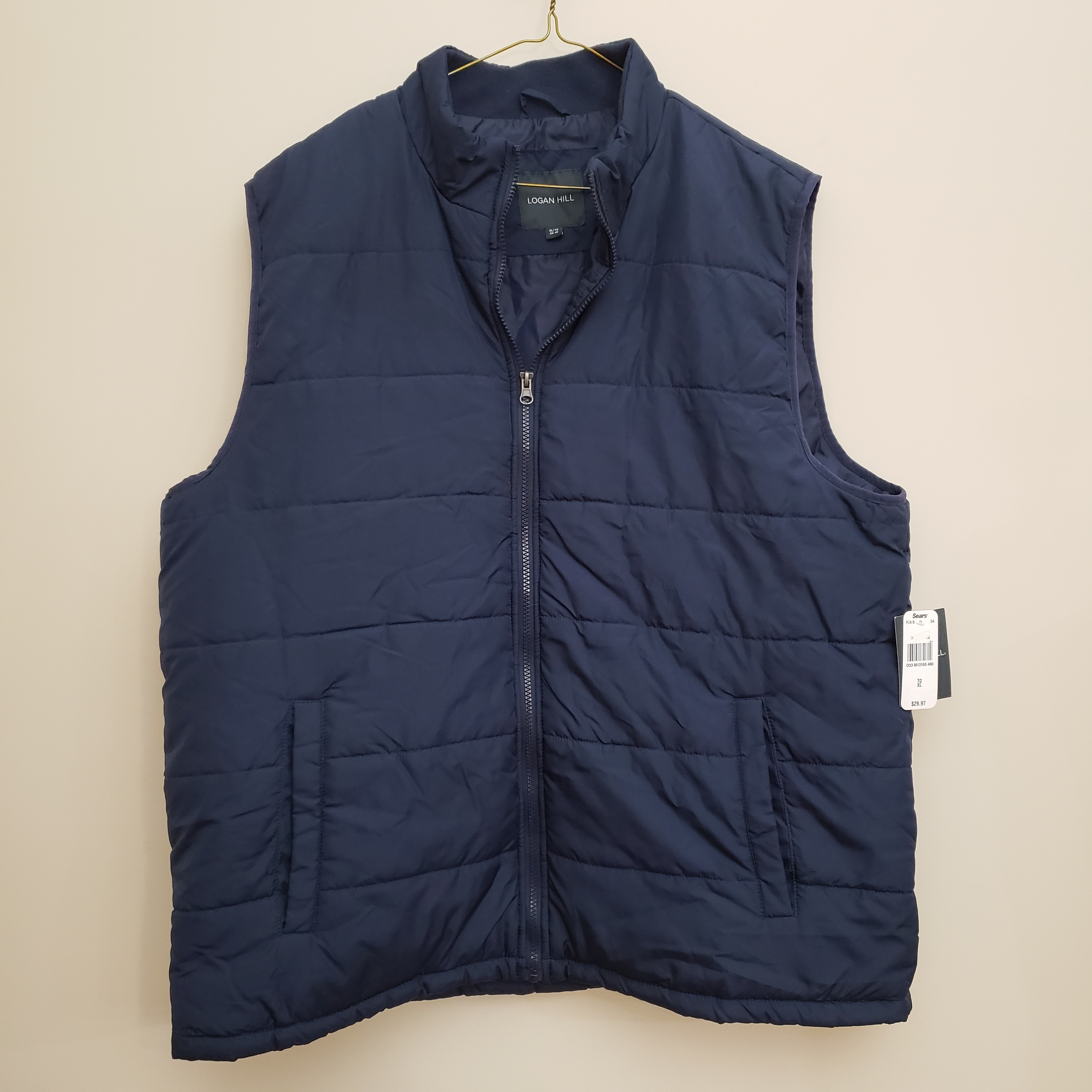 New Logan Hill Navy Blue Men’s XL Vest