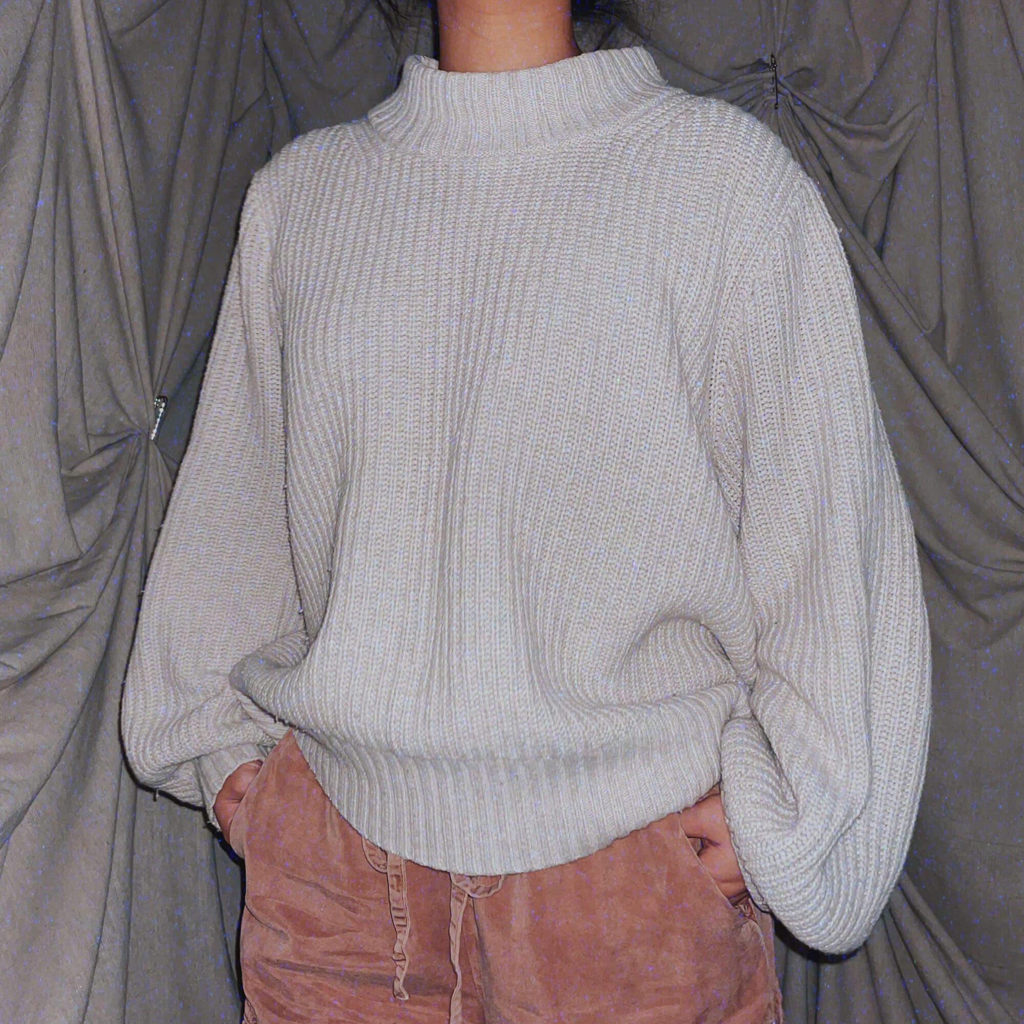 tan knit boxy oversized sleeve sweater womens shirt top