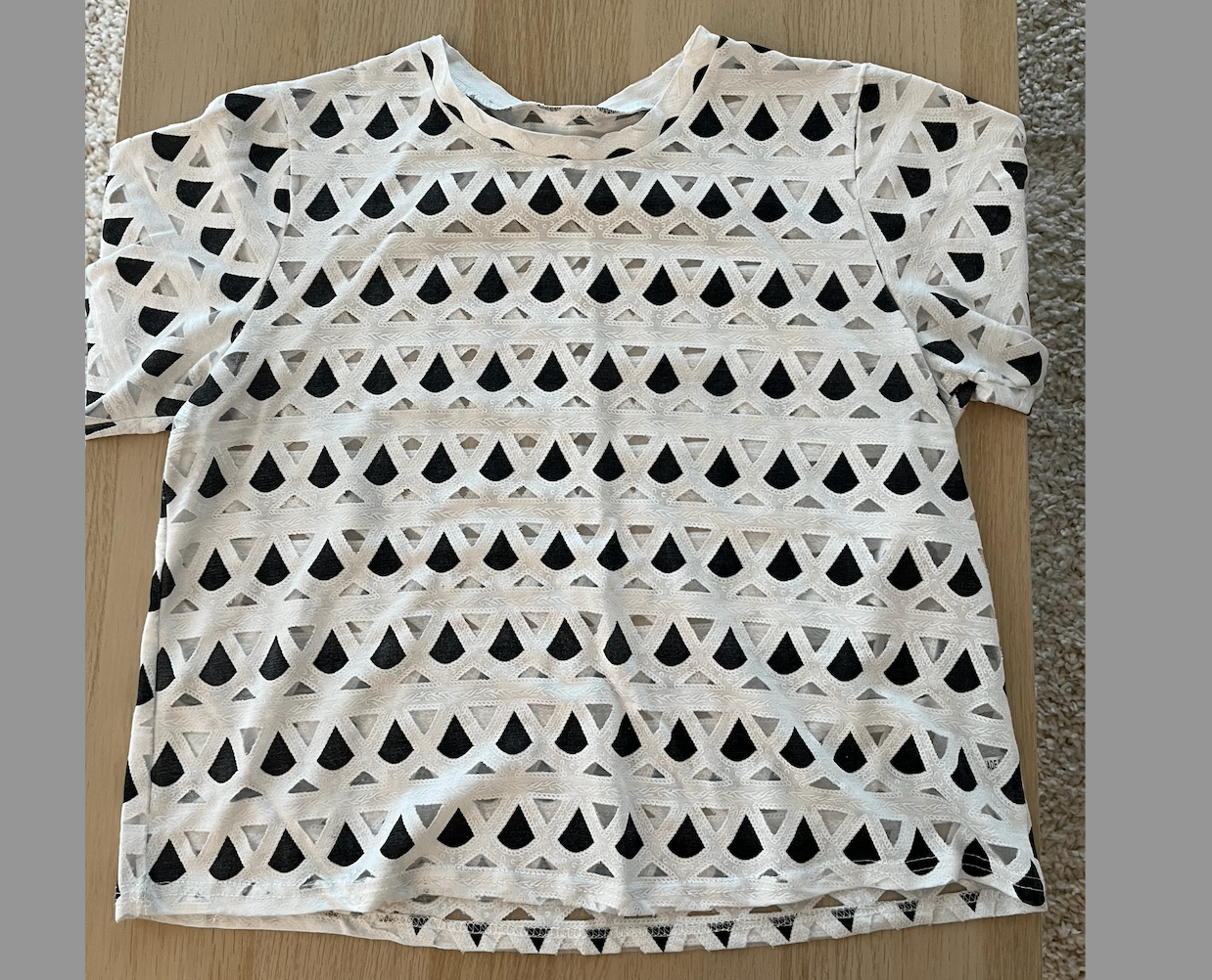 Black and White Patterned T-Shirt