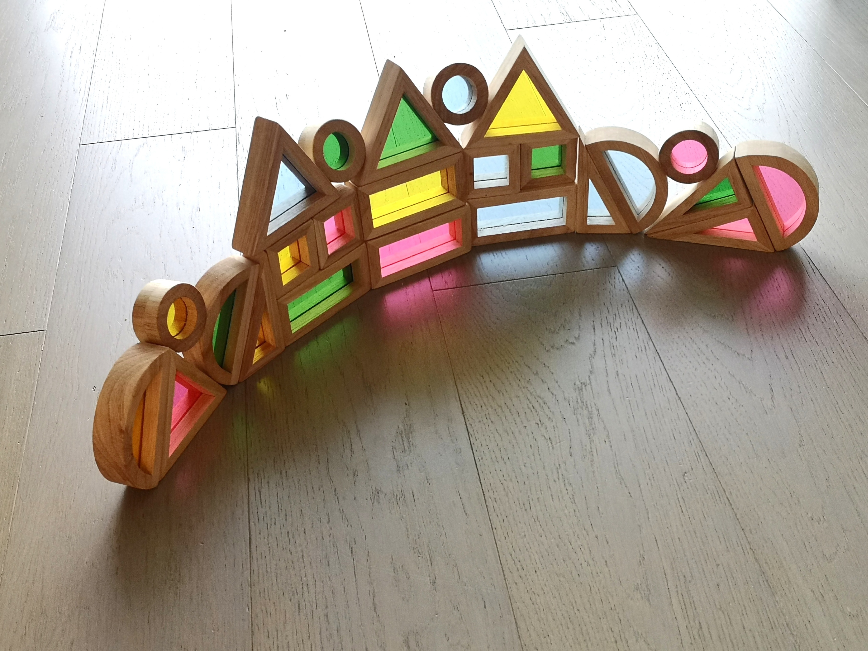 Rainbow Acrylic Blocks - Wooden Toys for Toddlers Gift - photo 2