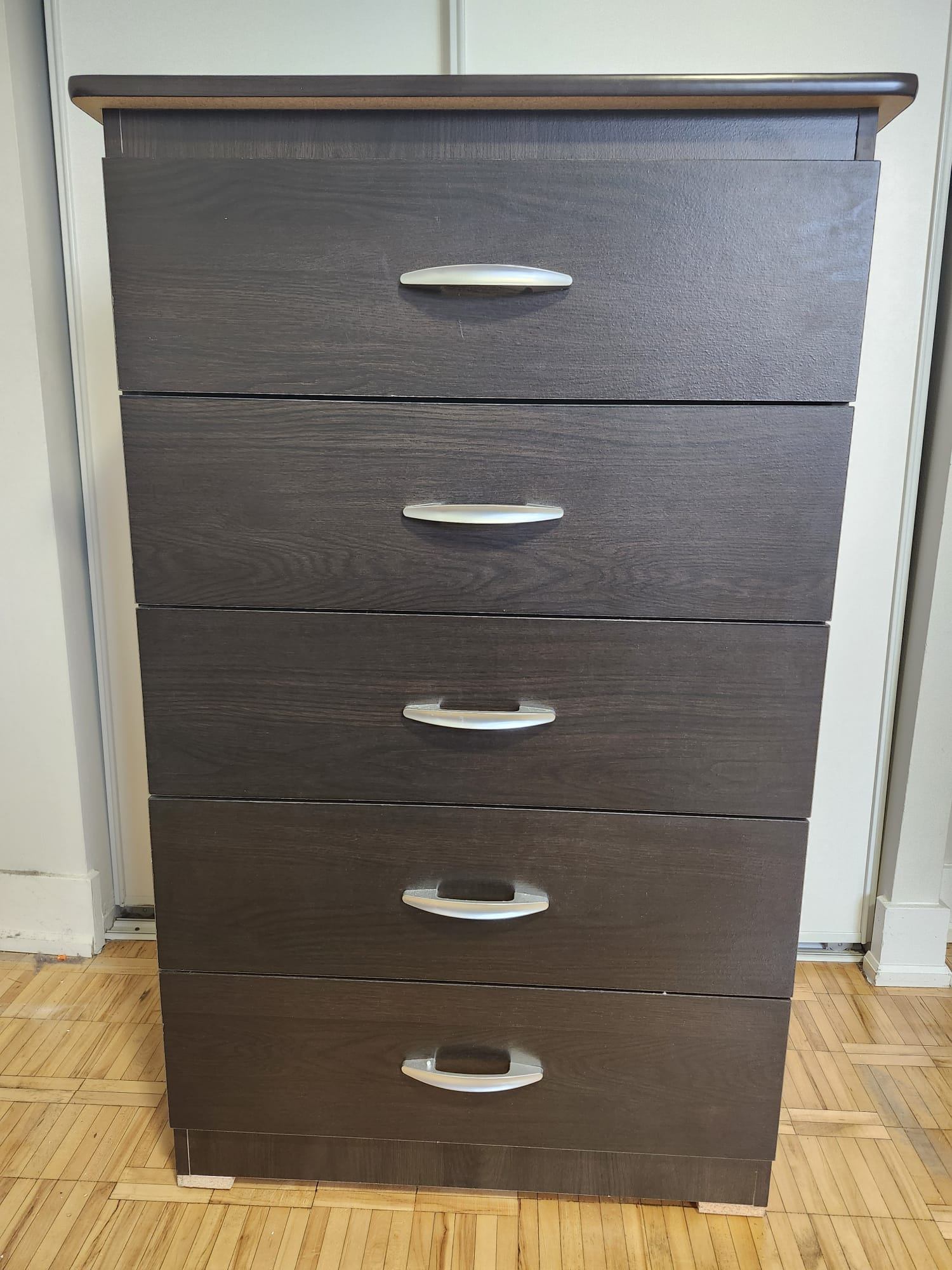 Dark Brown 5-Drawer Dresser