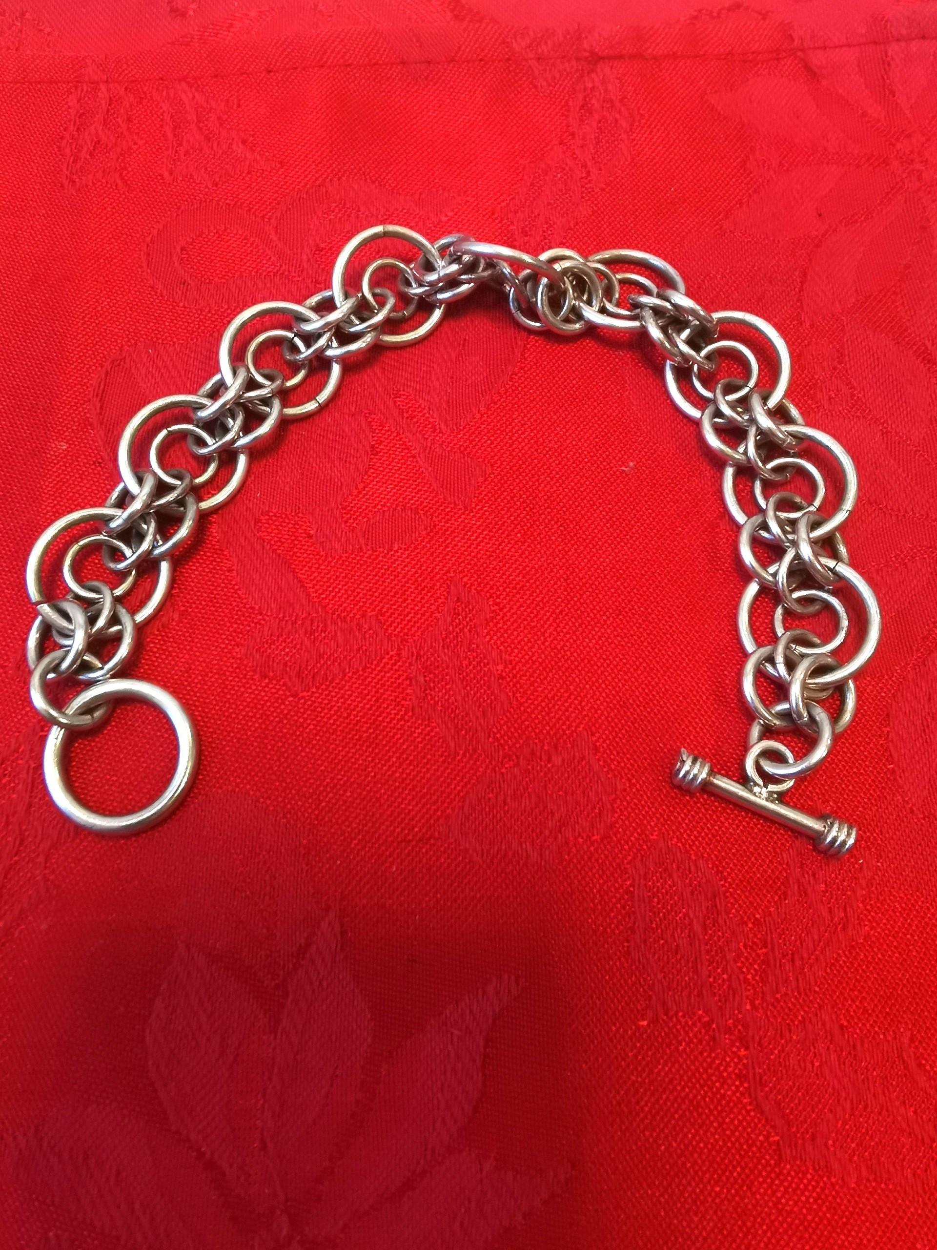 Heavy 39g Vintage Thai Sterling Silver Chainmail Bracelet - 8" - photo 4