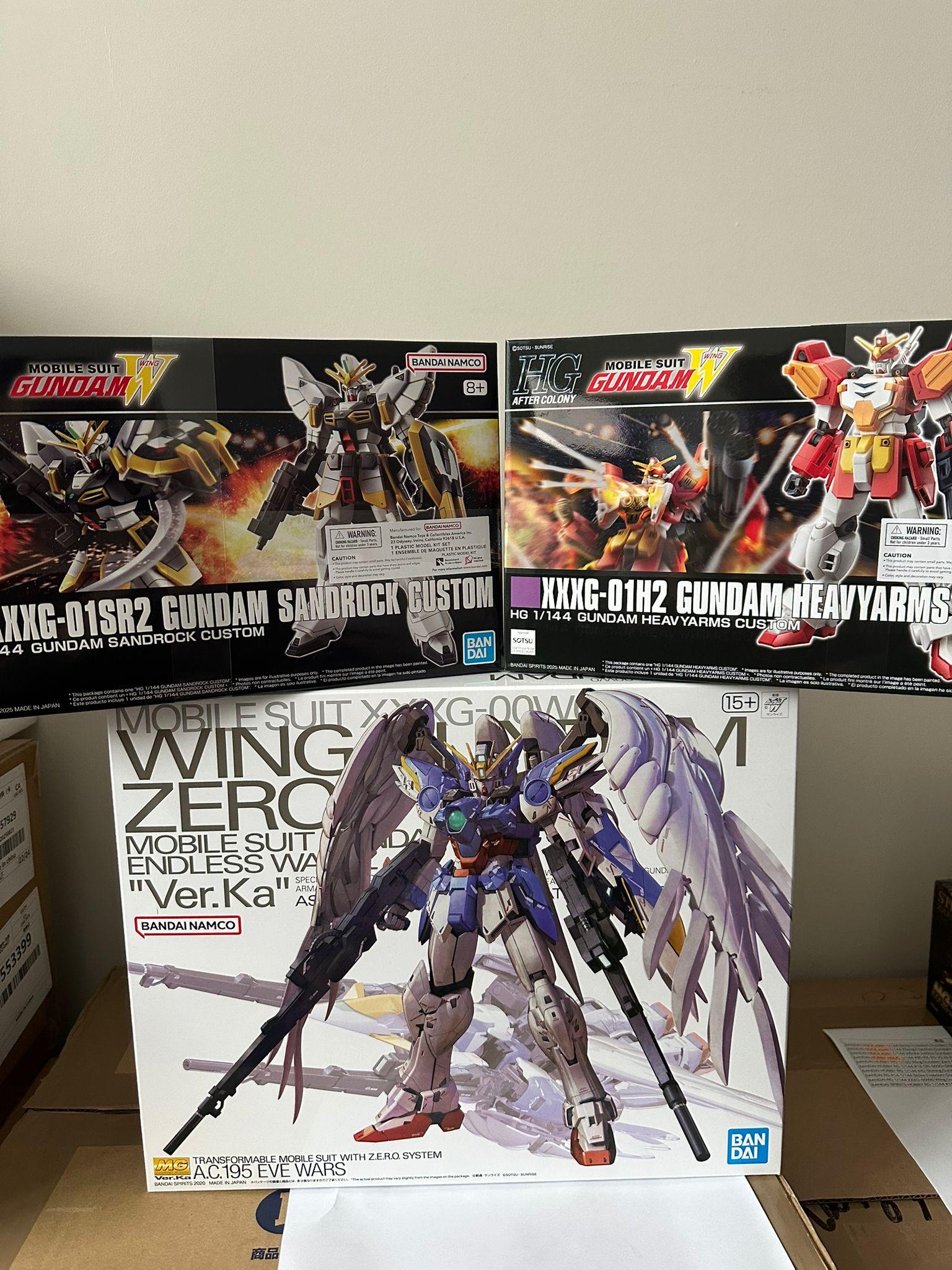 Gundam Model Kit Lot: Sandrock, Heavyarms, Wing Zero Ver.Ka