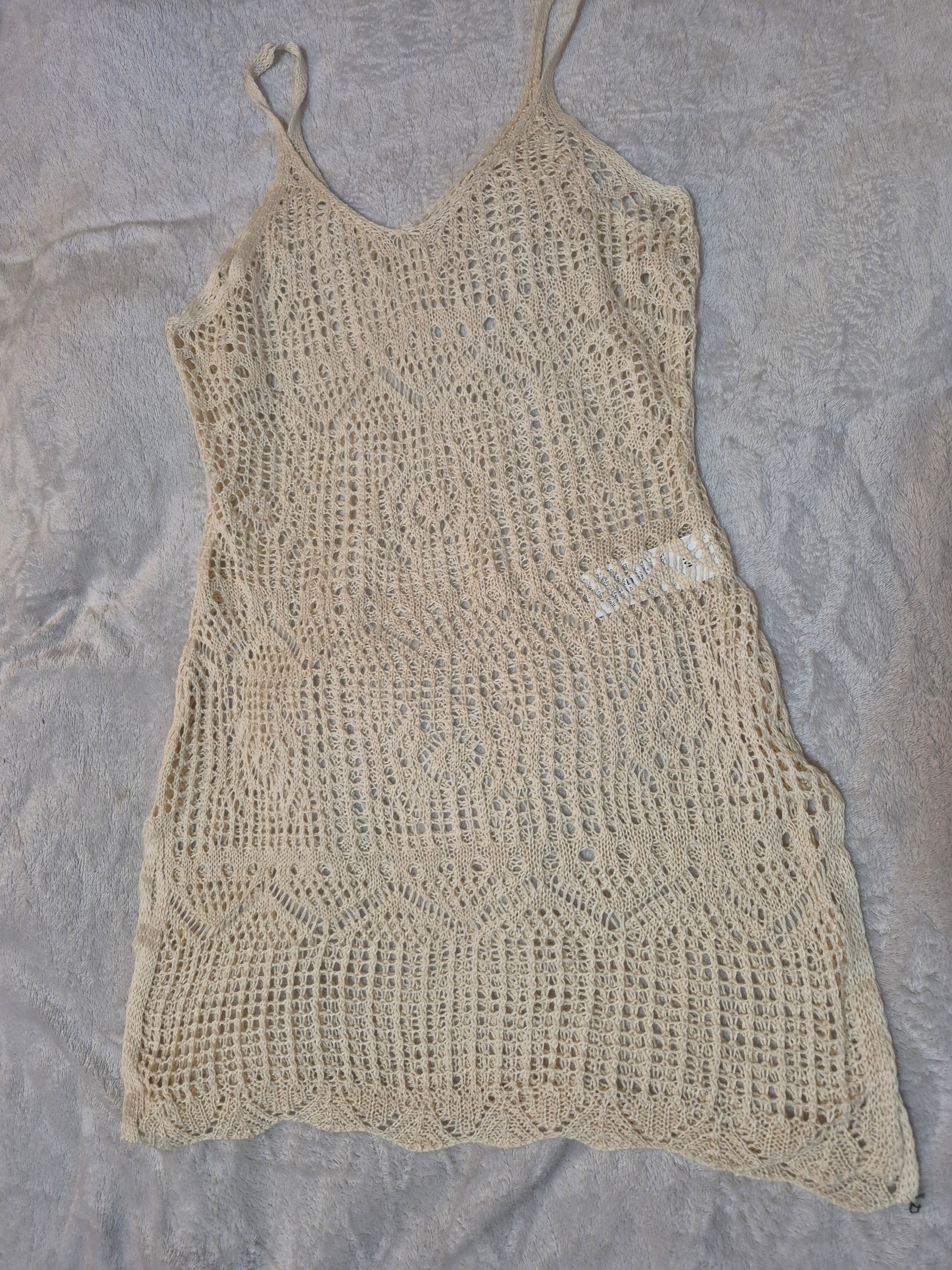 Swim Vcay Crochet Cover-Up Dress – Slit Thigh, Summer Beach - photo 2