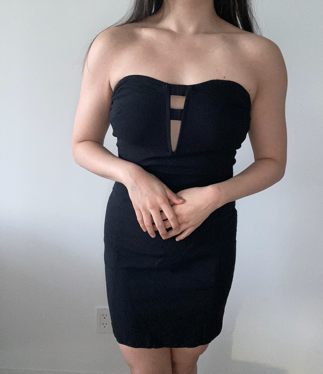 Urban Outfitters Strapless Sweetheart Cut Little Black Dress - photo 2