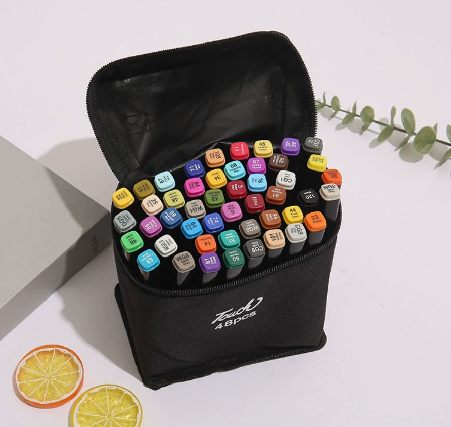 Color Marker set , dual tip - 48 Pieces