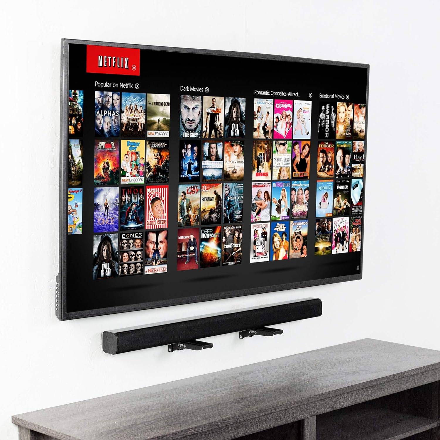 New  VIVO Steel Dual Soundbar Speaker Wall Mount Brackets - photo 5