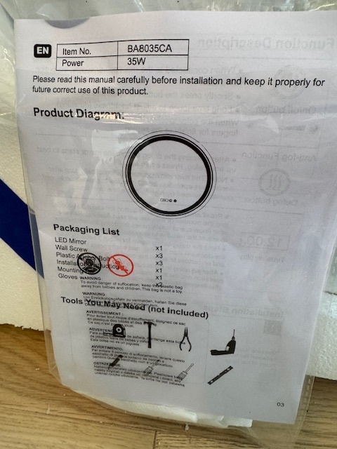24" round bathroom mirror new low firm price - photo 5