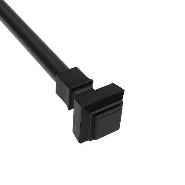 Black Curtain Rod - Adjustable 42-84 inches - photo 2