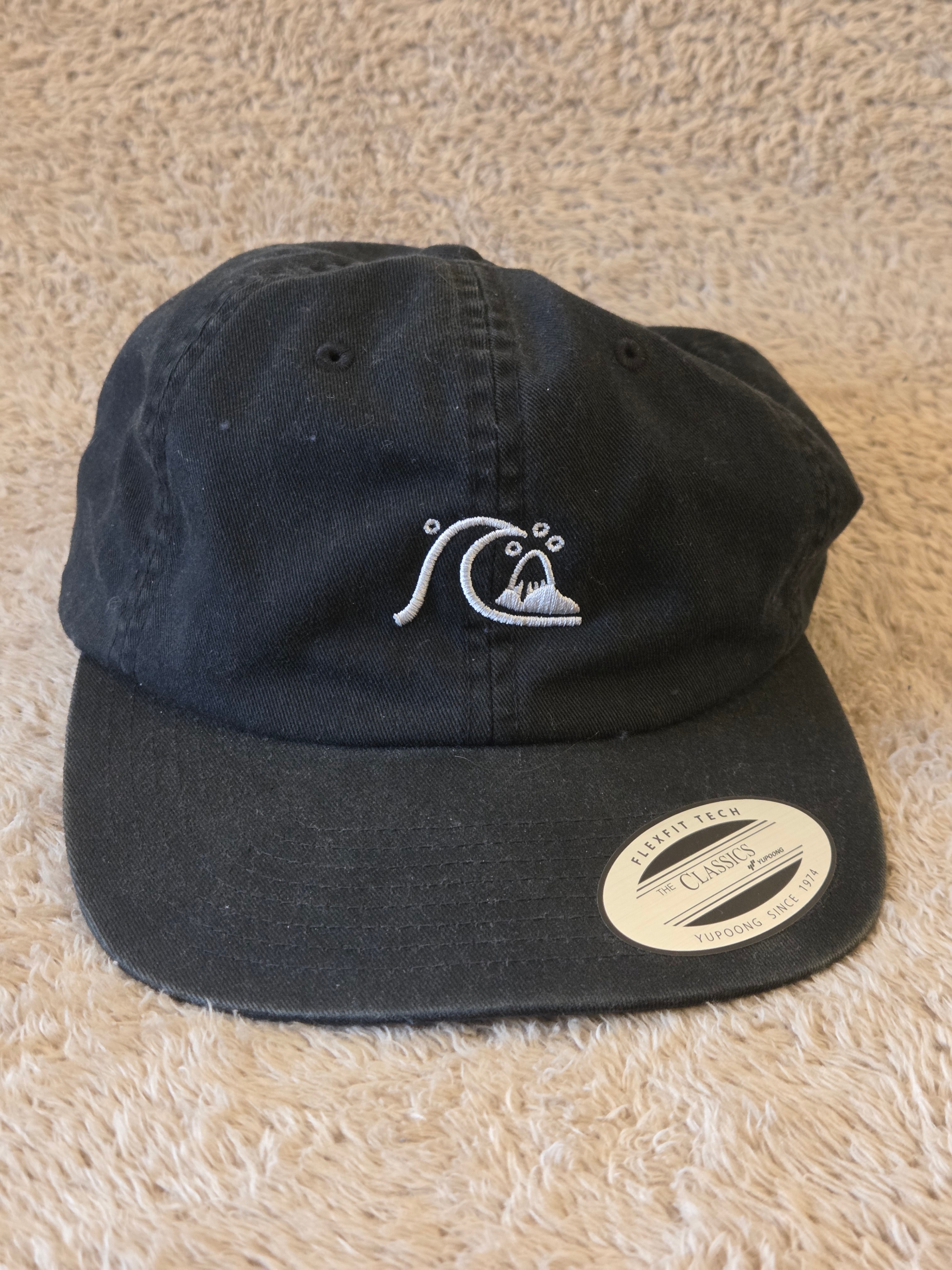 Quiksilver Dad Cap – Black, OSFM, Leather Strap