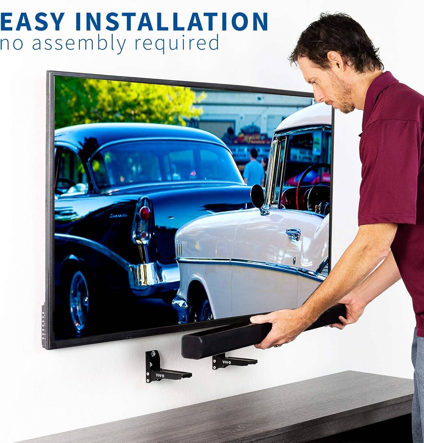 New  VIVO Steel Dual Soundbar Speaker Wall Mount Brackets - photo 4