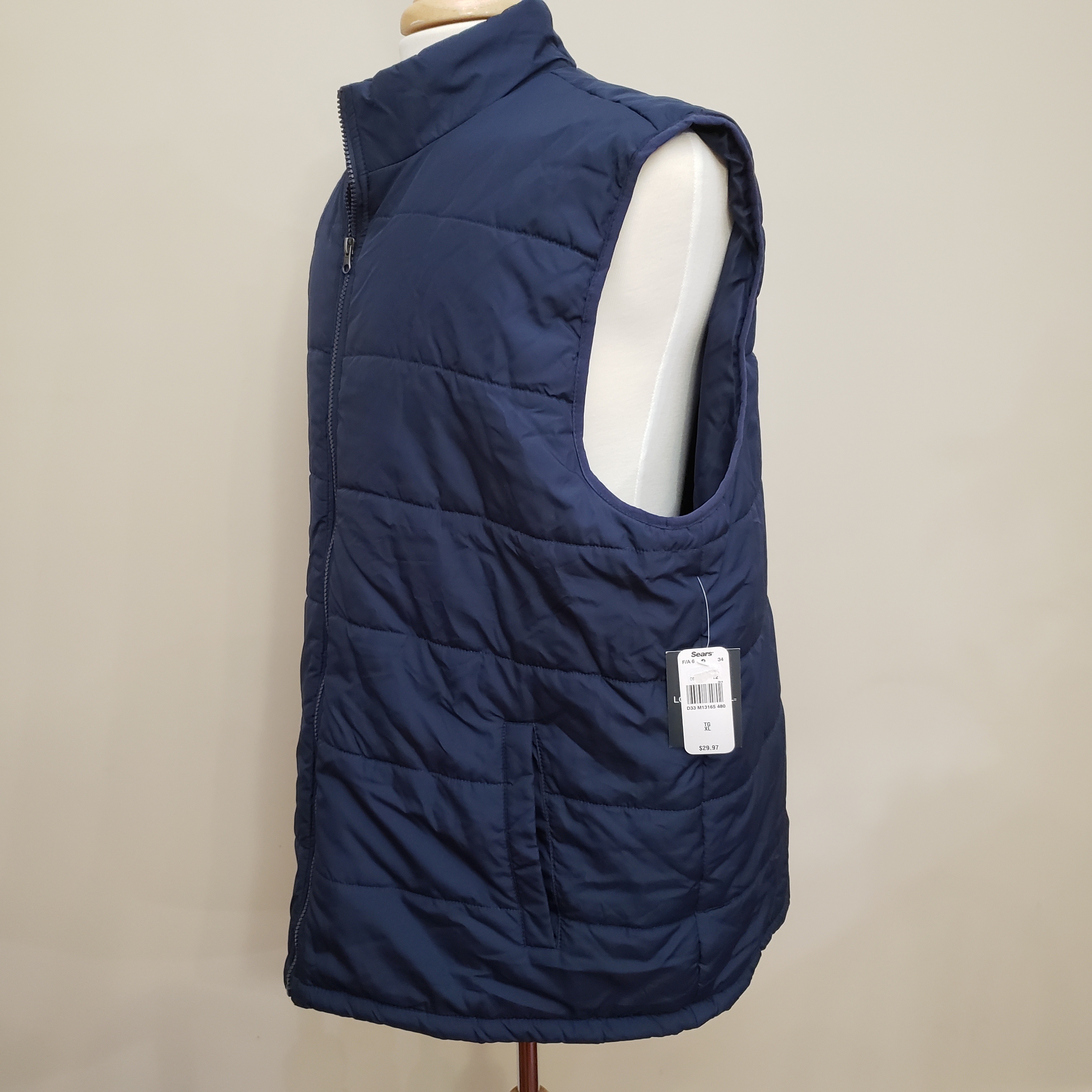 New Logan Hill Navy Blue Men’s XL Vest - photo 3