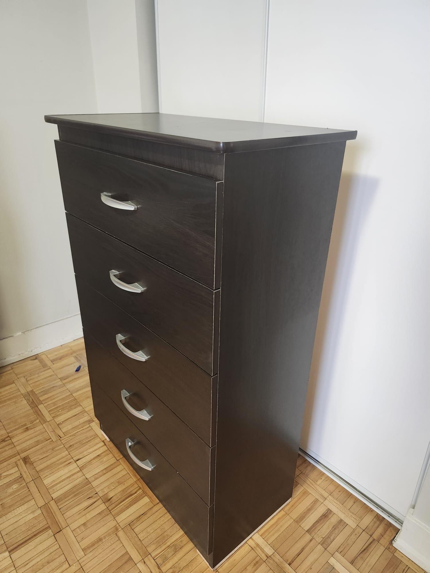 Dark Brown 5-Drawer Dresser - photo 2