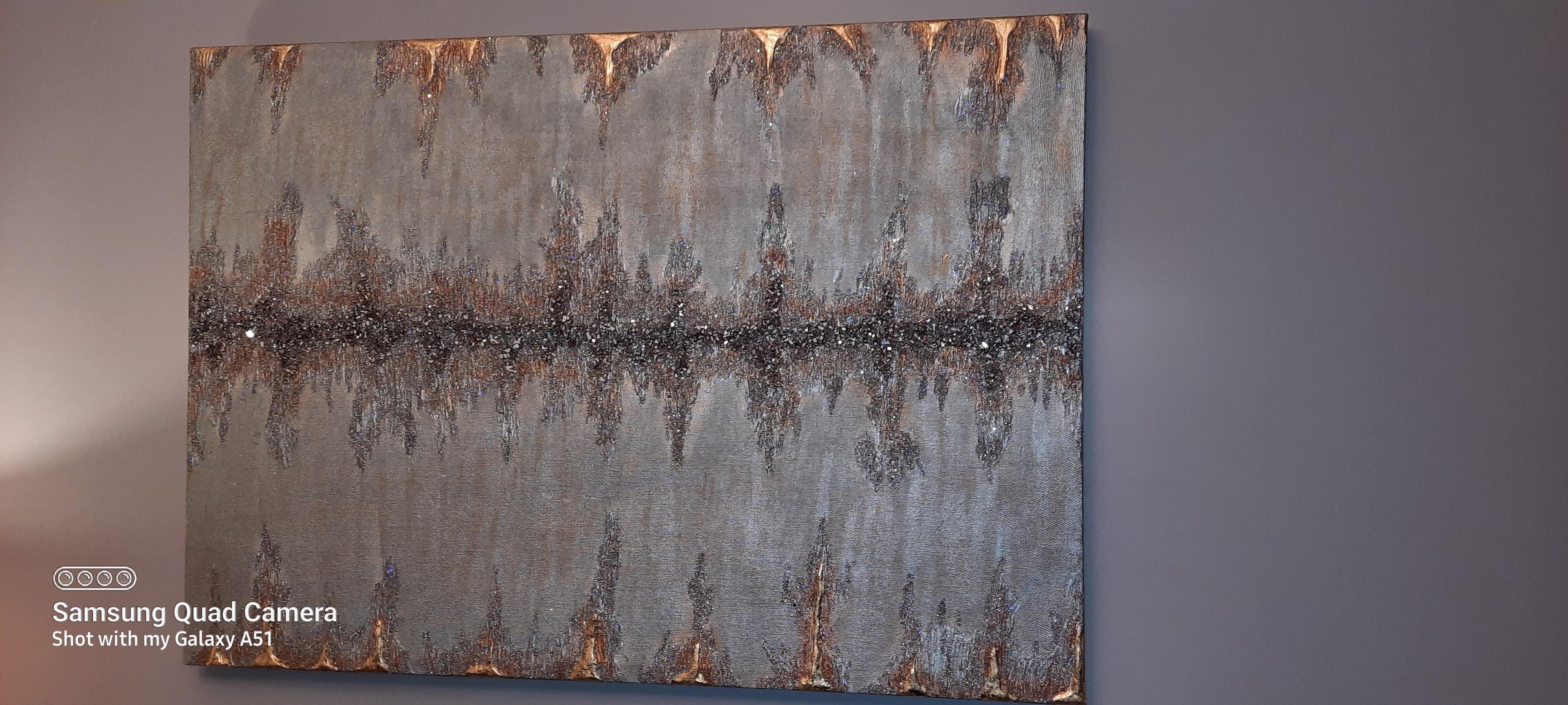 Textured wall art painting on canvas . Abstract wall art