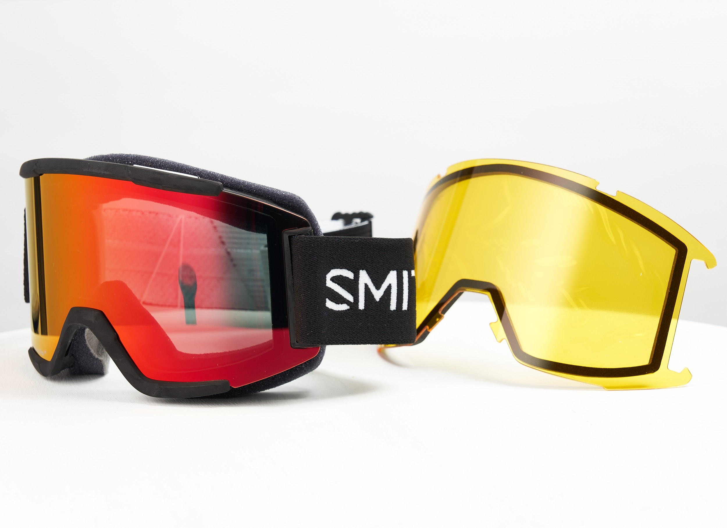 Smith Squad Black Ski Goggles | ChromaPop Sun Red Mirror - photo 4