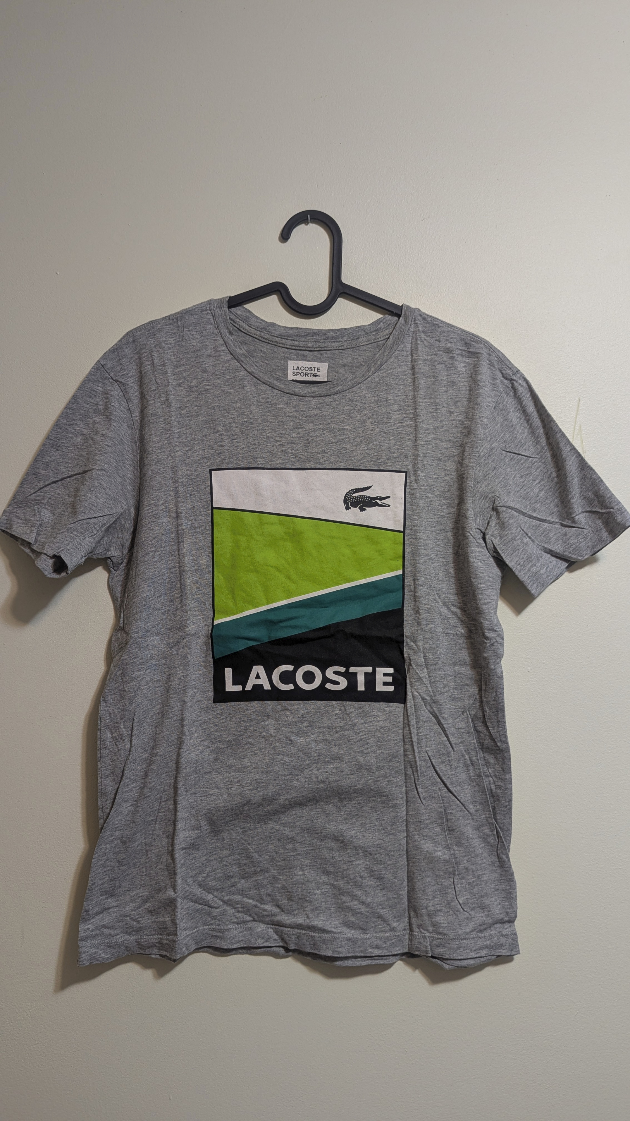 Lacoste Grey Printed Tshirt Size S-XS