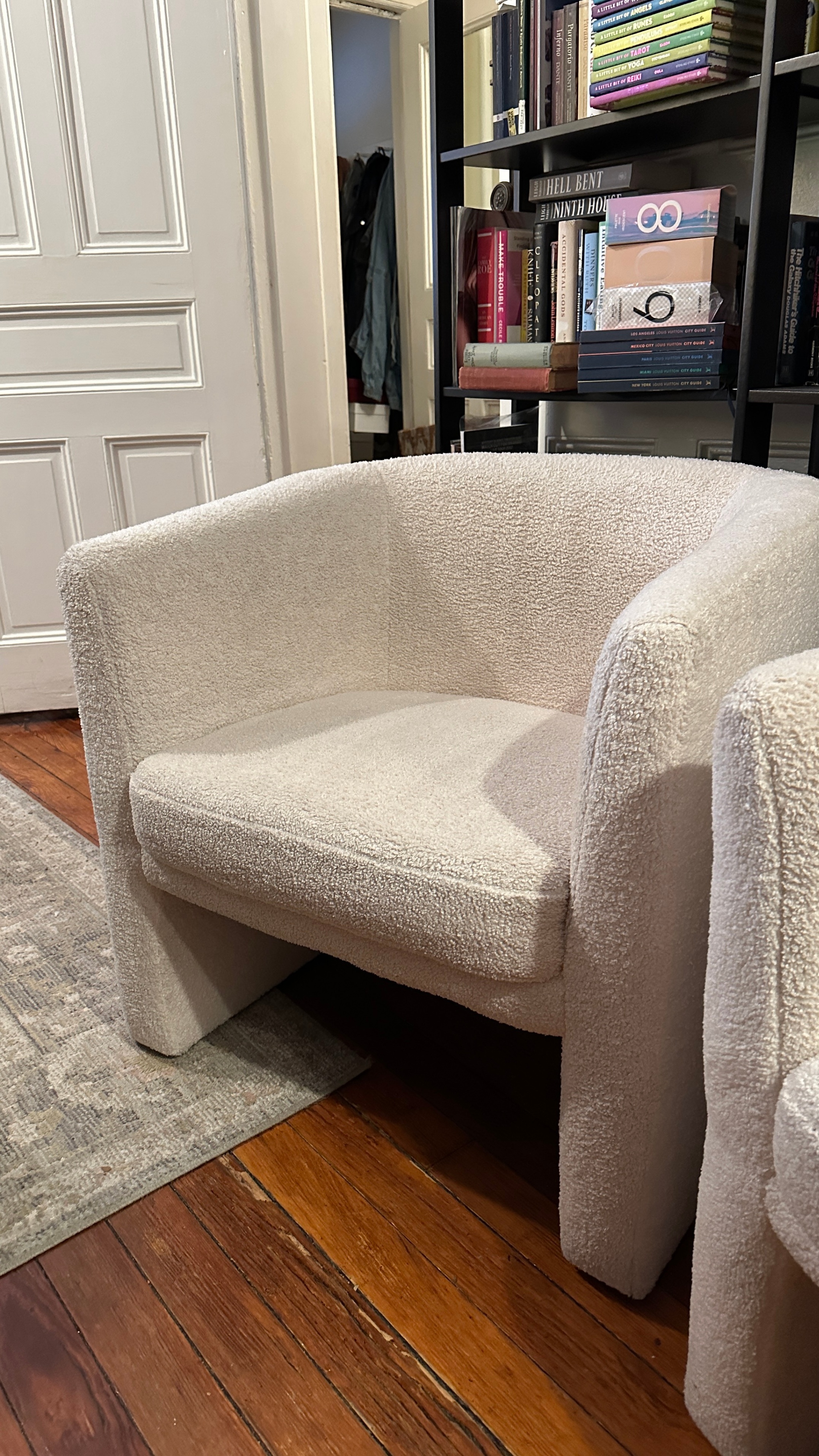 2 Faux Shearling Cream Barrel Chairs: Threshold x Studio McGee - photo 3