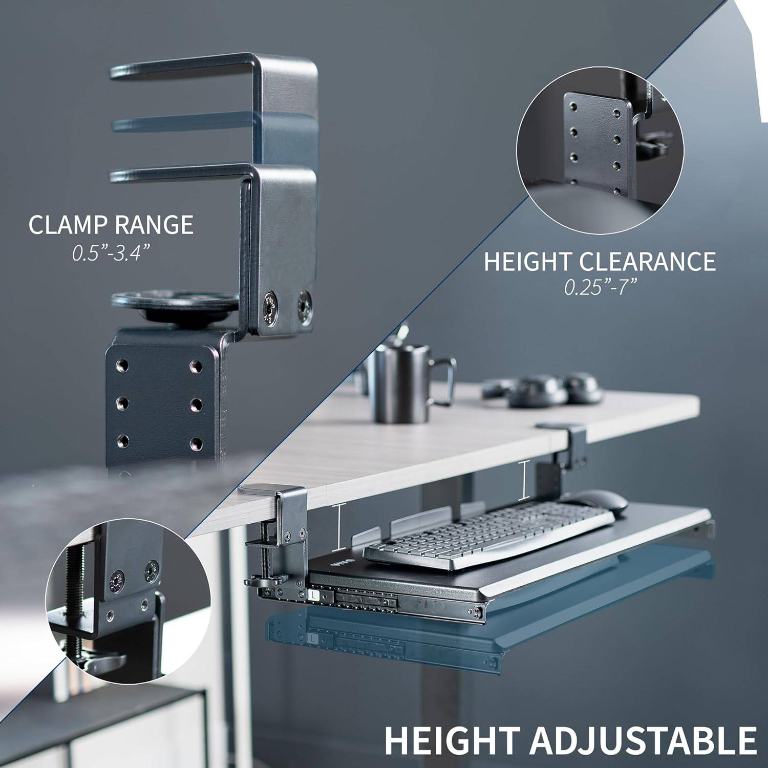 New VIVO Large Height Adjustable Under Desk Keyboard - photo 5