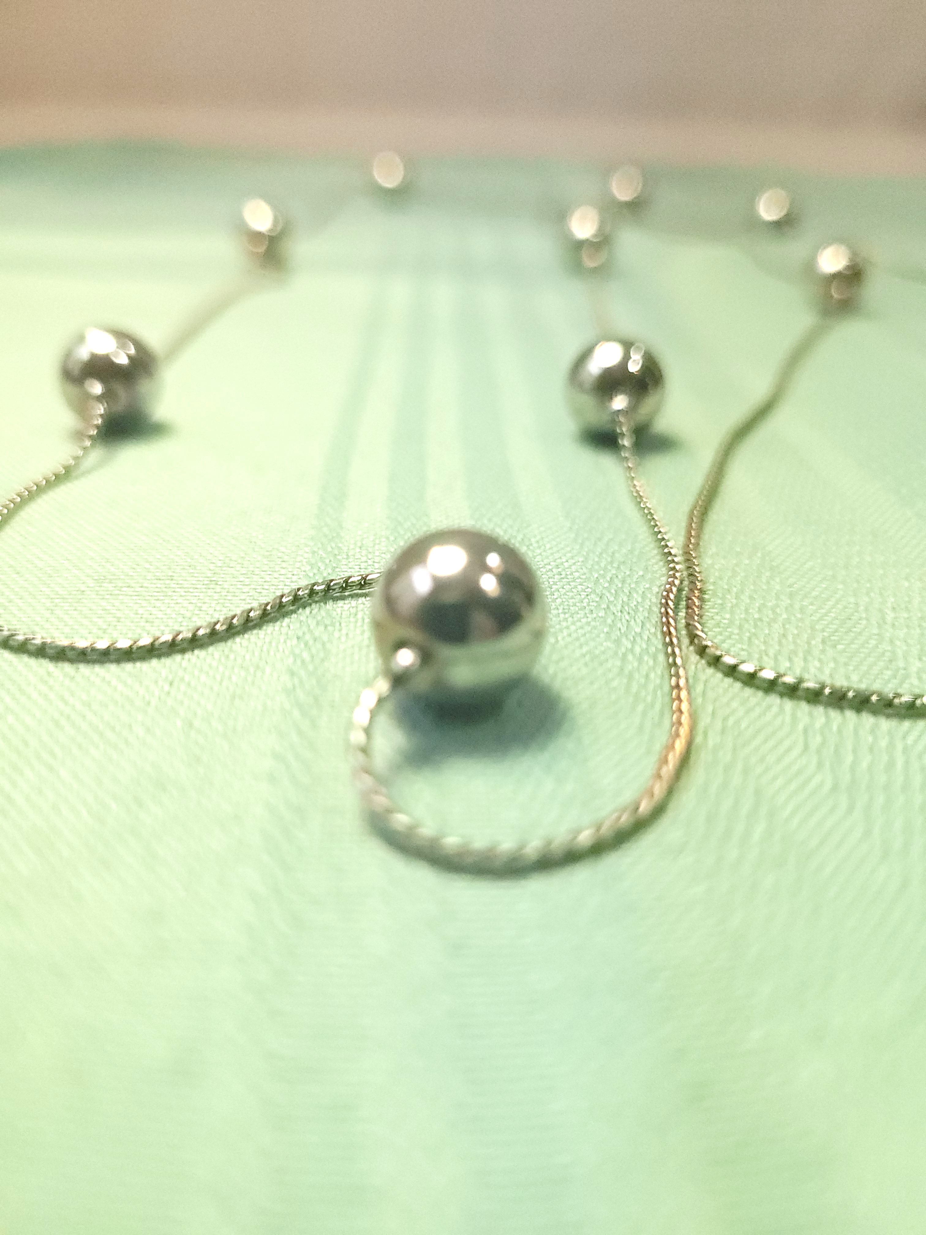 47" Long Station Bead Necklace Extra Long Layering Circa 1980s