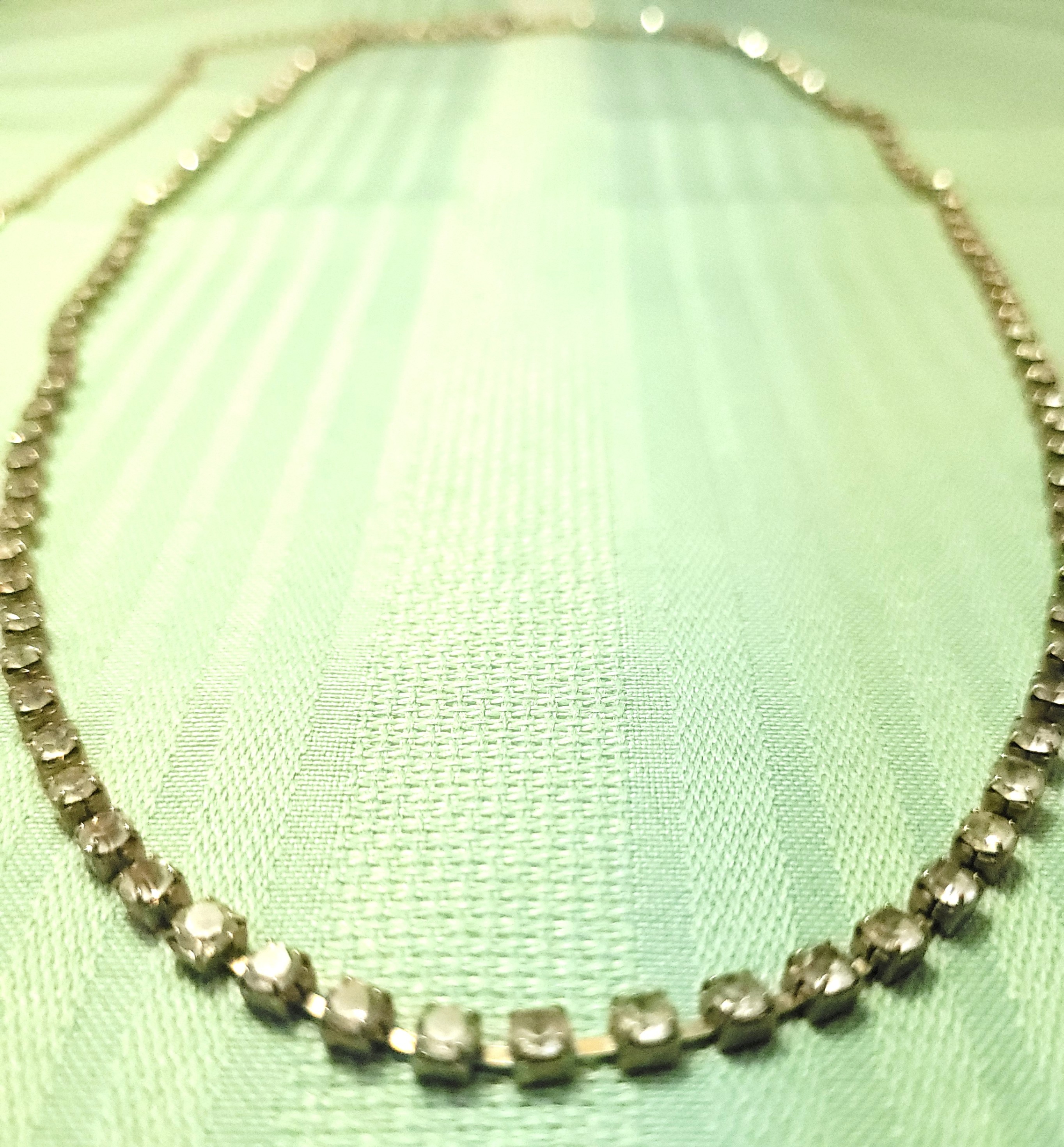 90s Rhinestone Chain Belt 40" Silver Tone Crystal Wrap Necklace