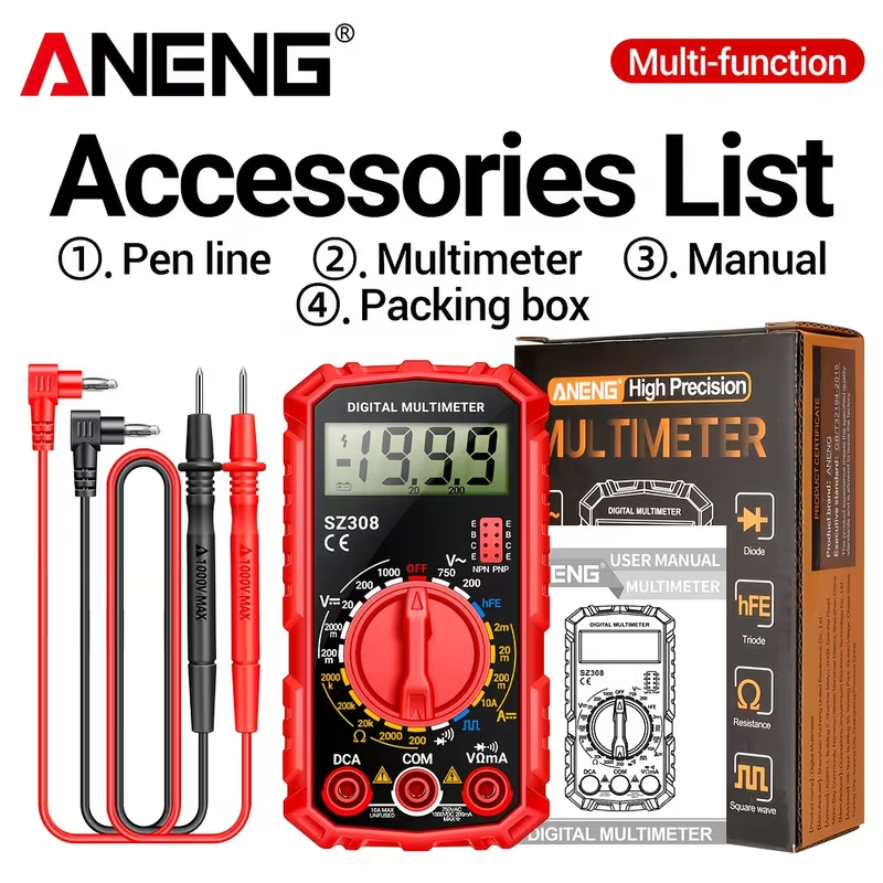 ANENG SZ308 Electrical Maintenance Mini Digital Multimeter